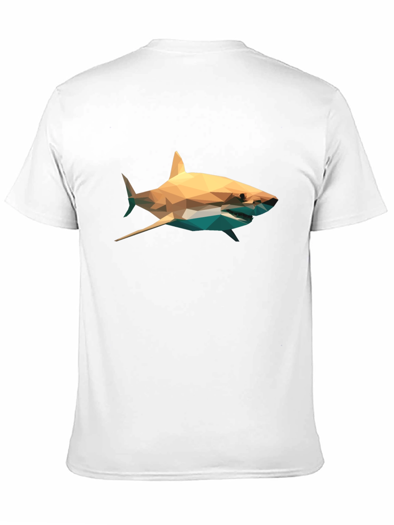 Geometric Shark Graphic Tee - Stylish Mens Black T-Shirt