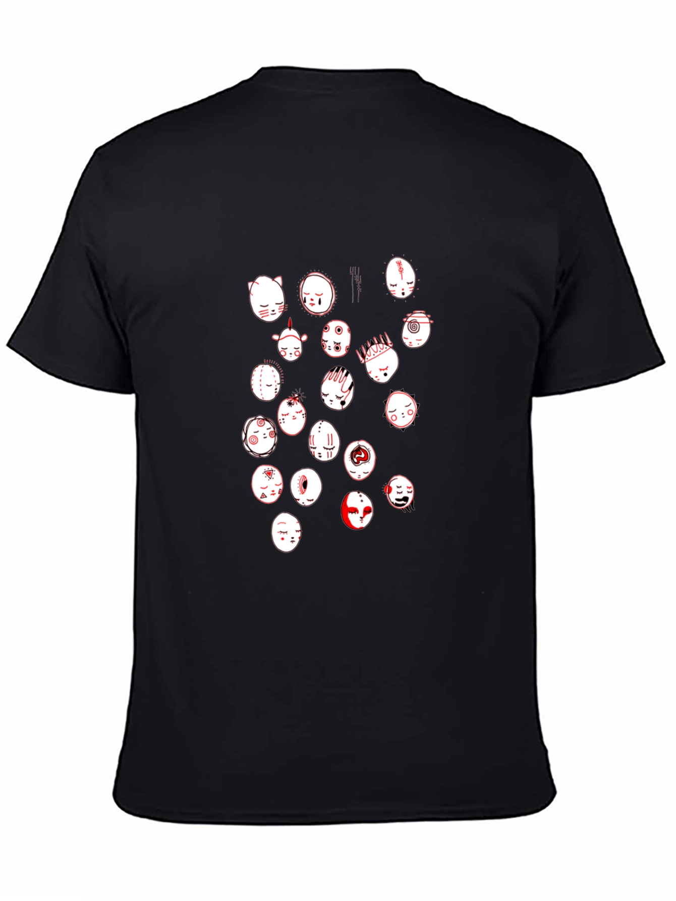 Graphic Print Black Crewneck T-Shirt