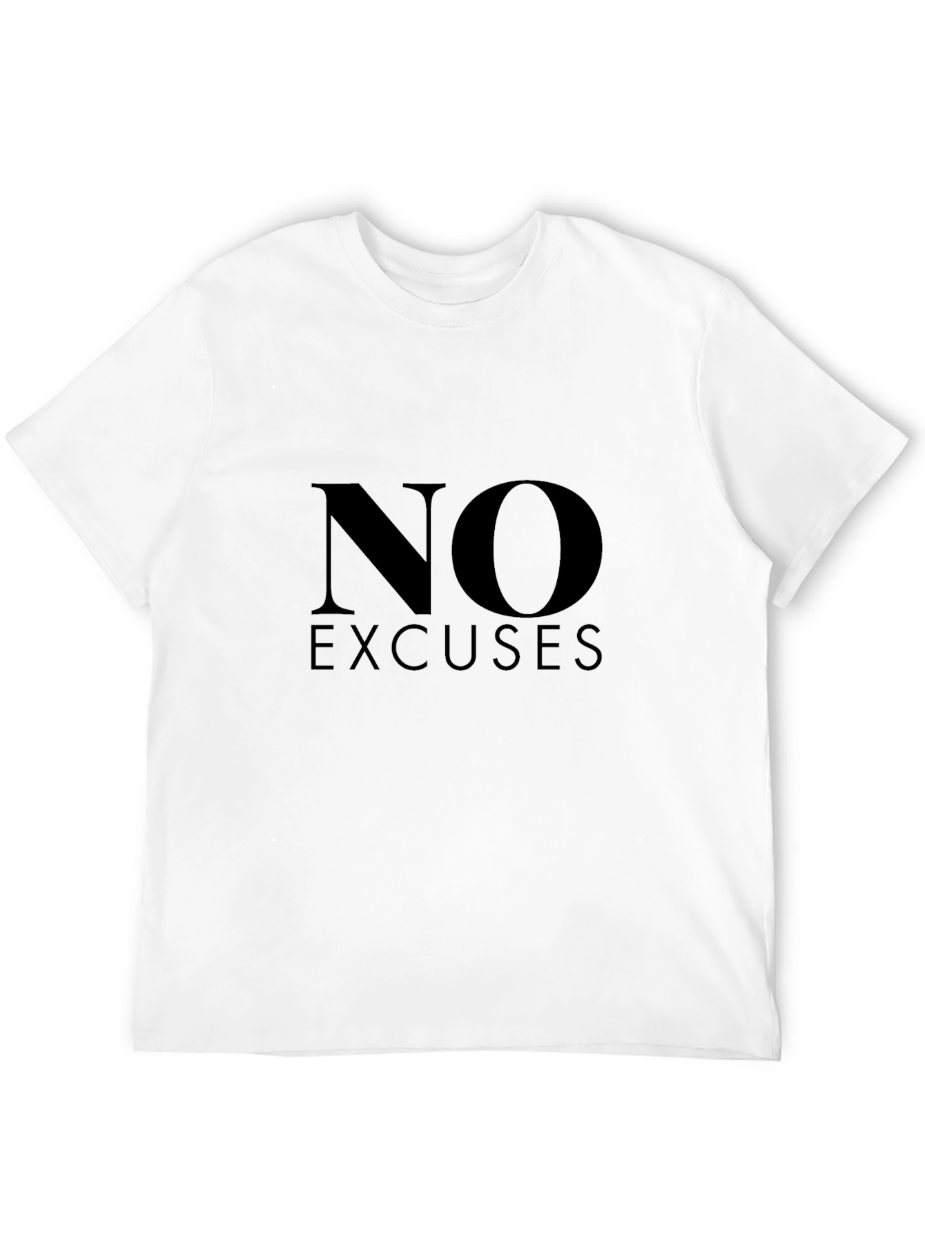 No Excuses Black Graphic Tee - Motivational T-Shirt