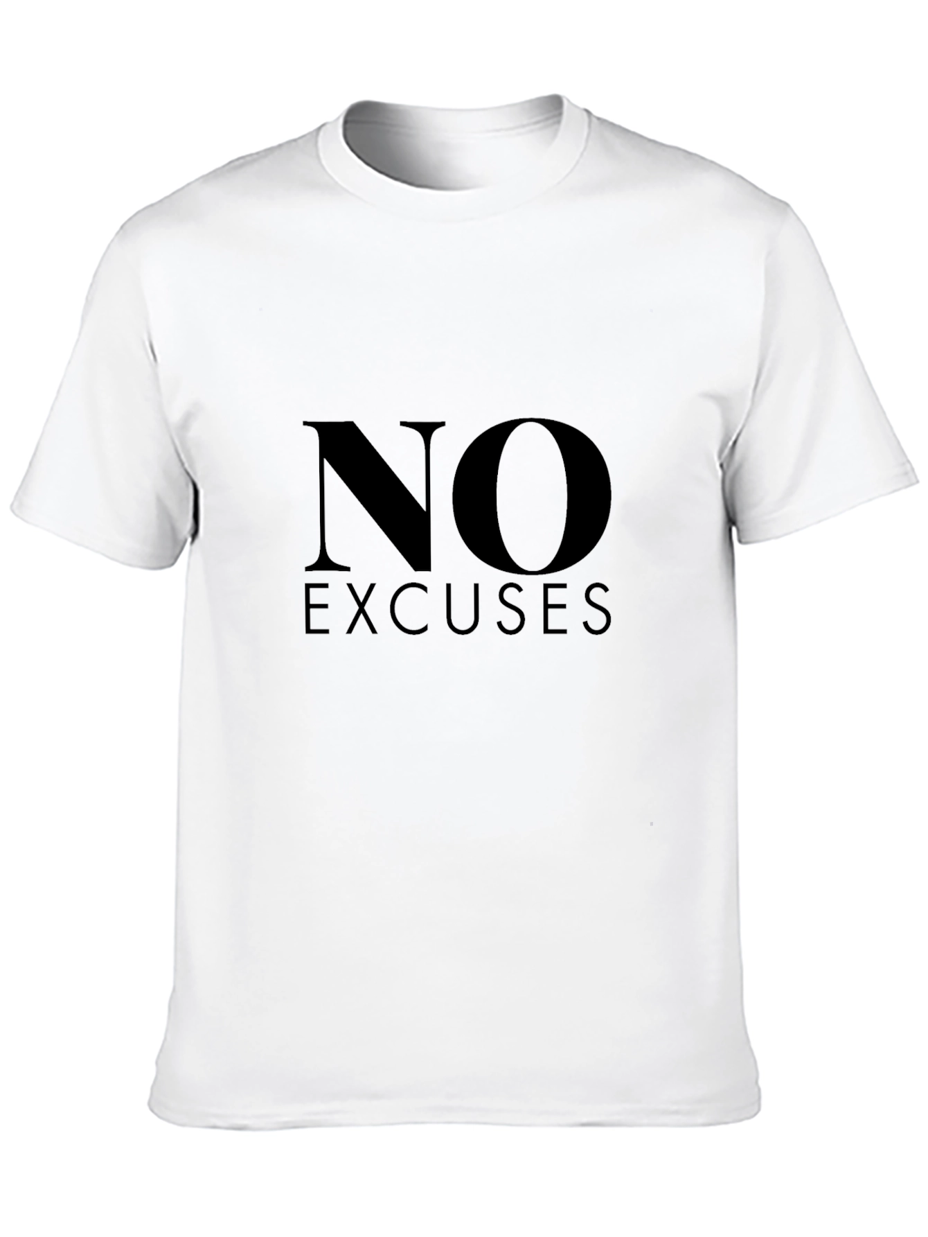 No Excuses Black Graphic Tee - Motivational T-Shirt