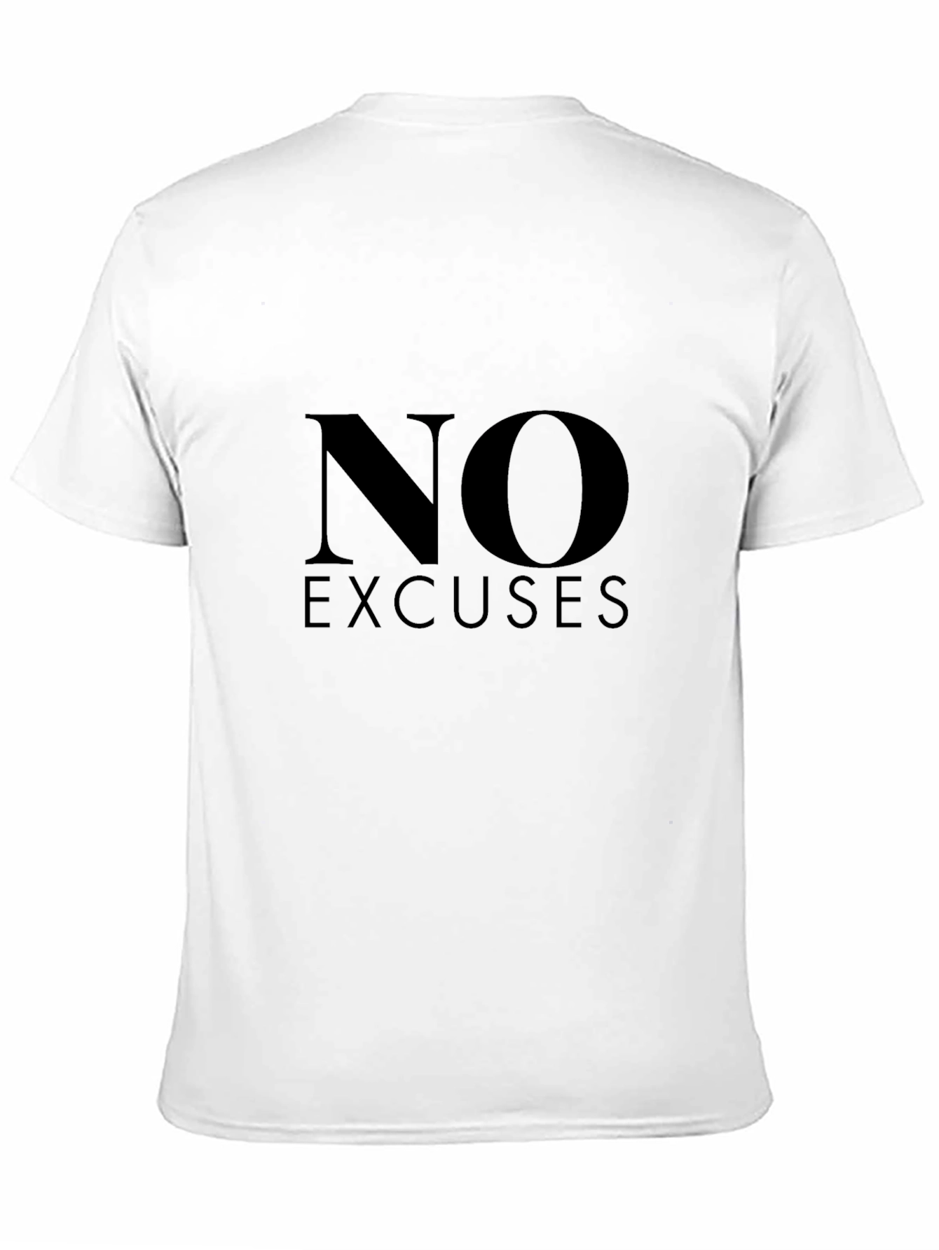 No Excuses Black Graphic Tee - Motivational T-Shirt