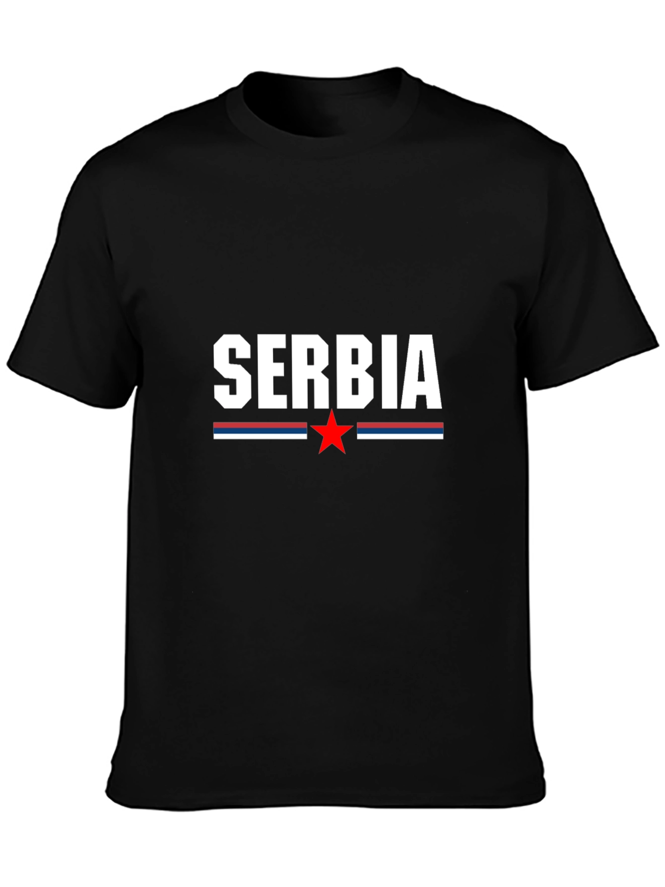 Serbia Pride T-Shirt - Black Cotton Tee