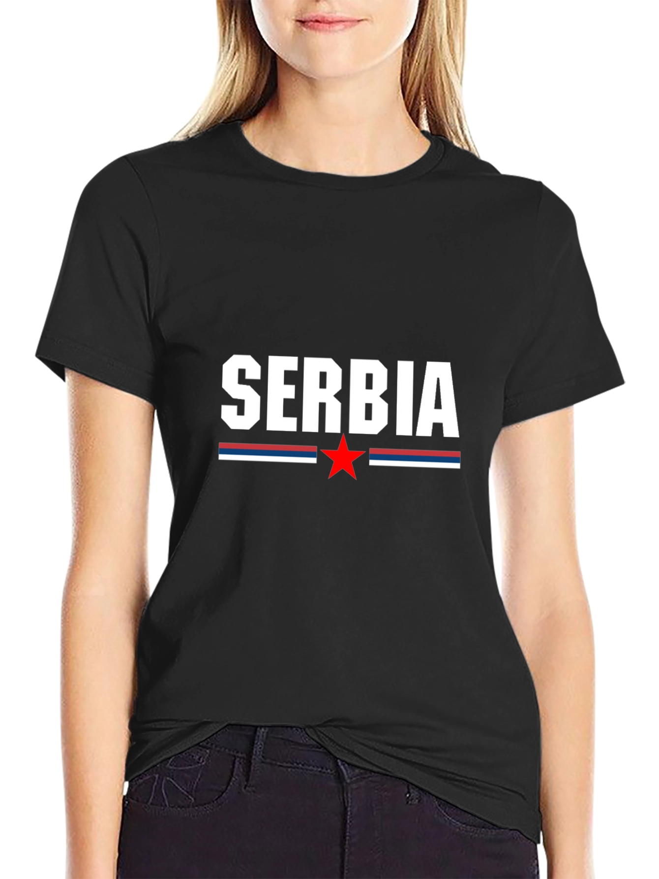 Serbia Pride T-Shirt - Black Cotton Tee