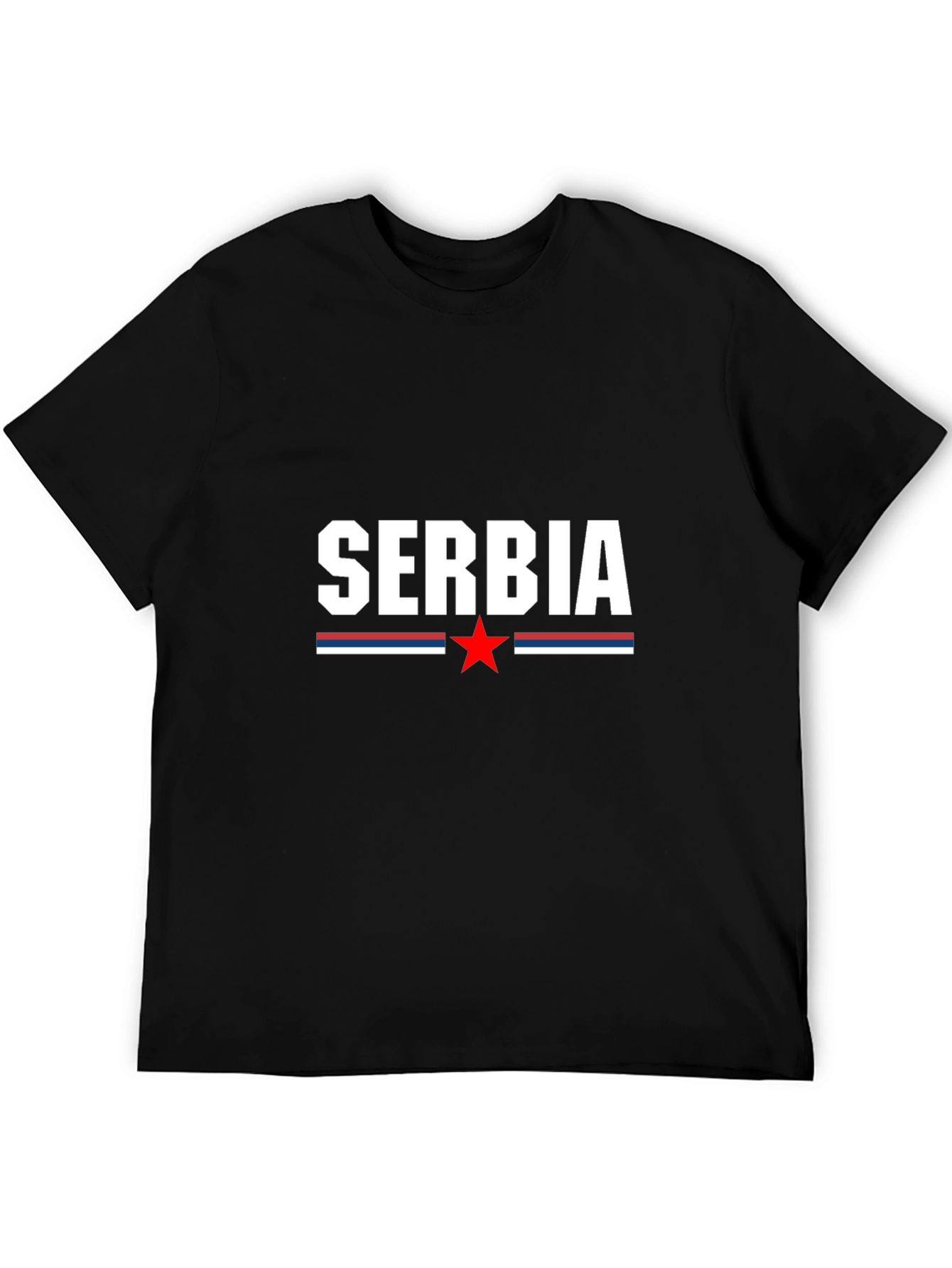 Serbia Pride T-Shirt - Black Cotton Tee