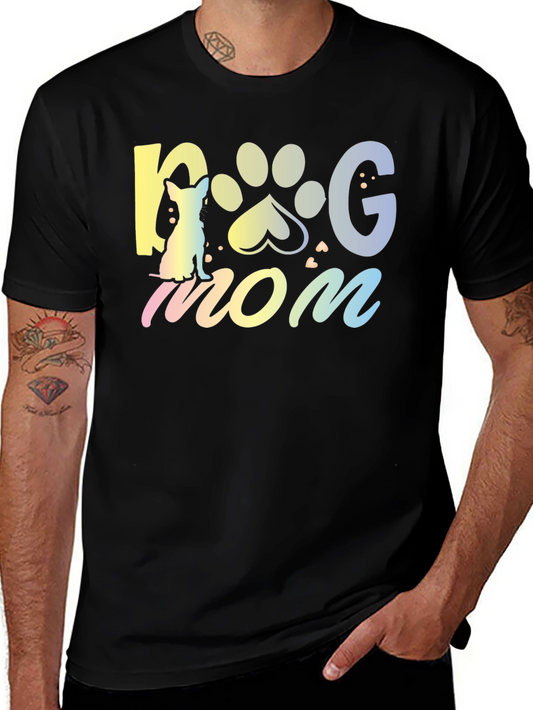 Dog Mom T-Shirt - Cute Pet Paw Design