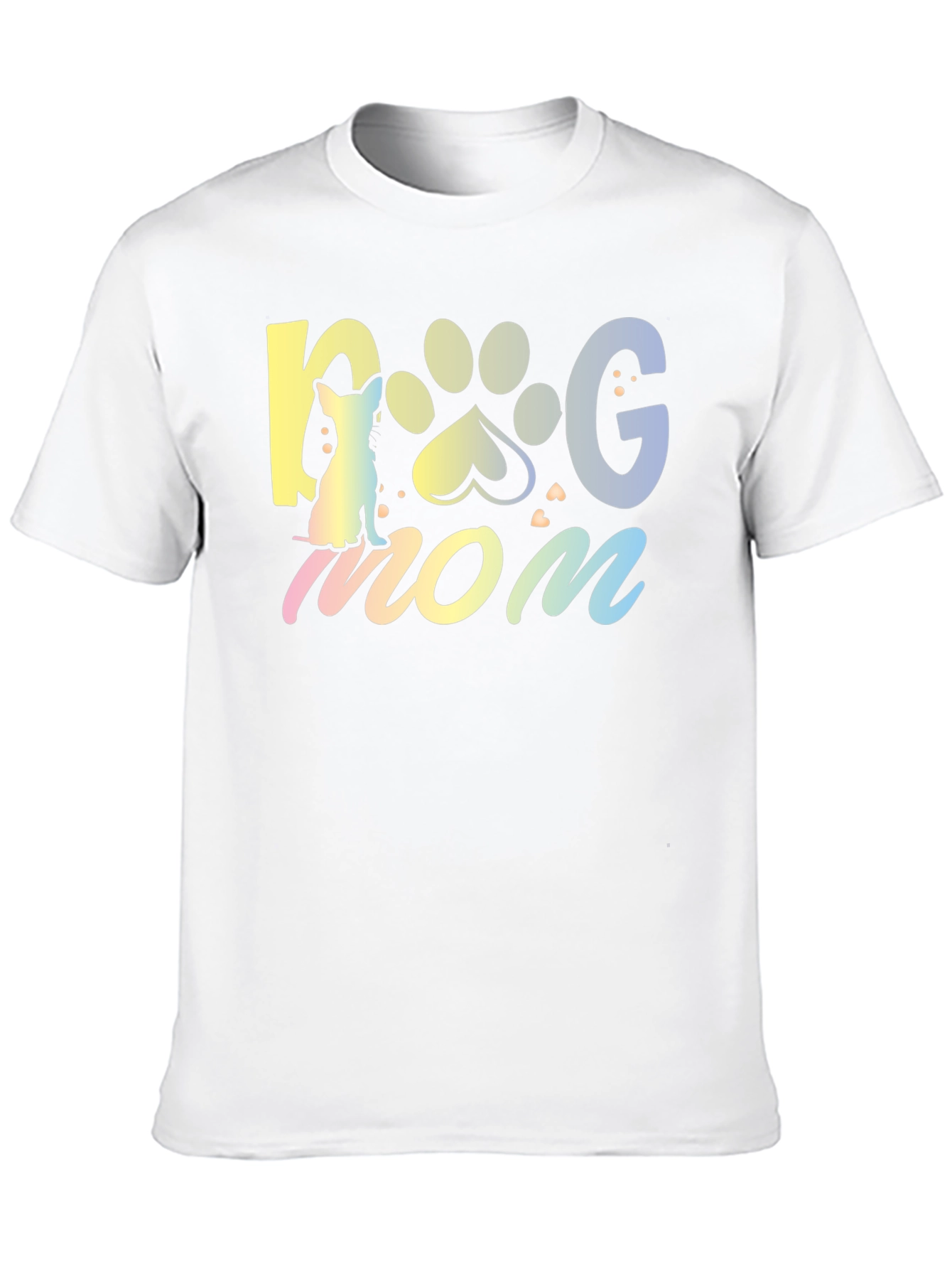 Dog Mom T-Shirt - Cute Pet Paw Design