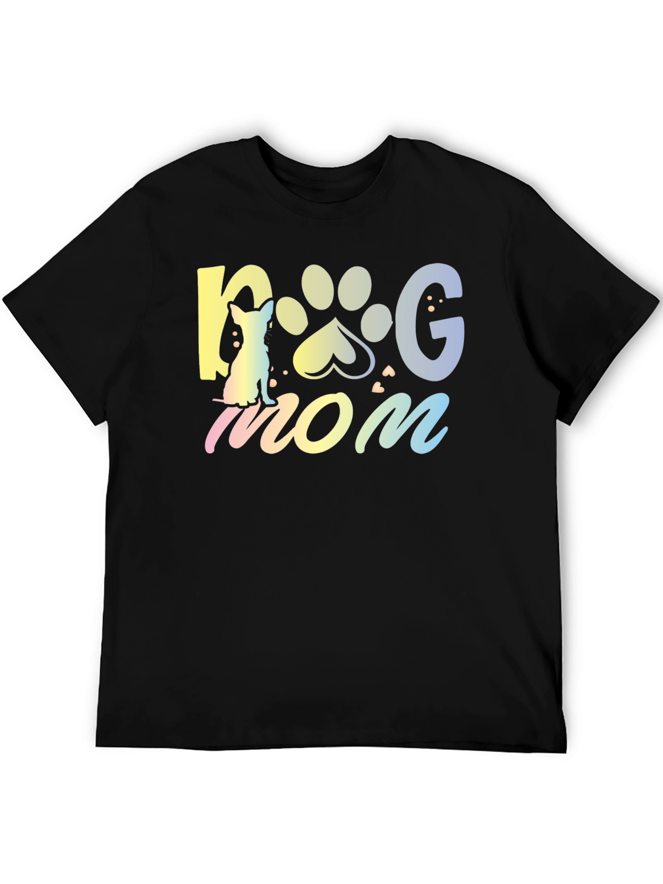 Dog Mom T-Shirt - Cute Pet Paw Design