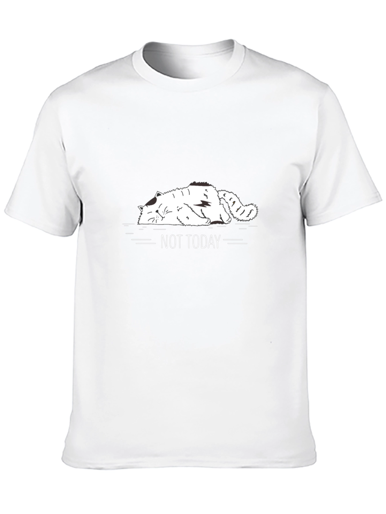 Not Today Cat Graphic Tee - Black