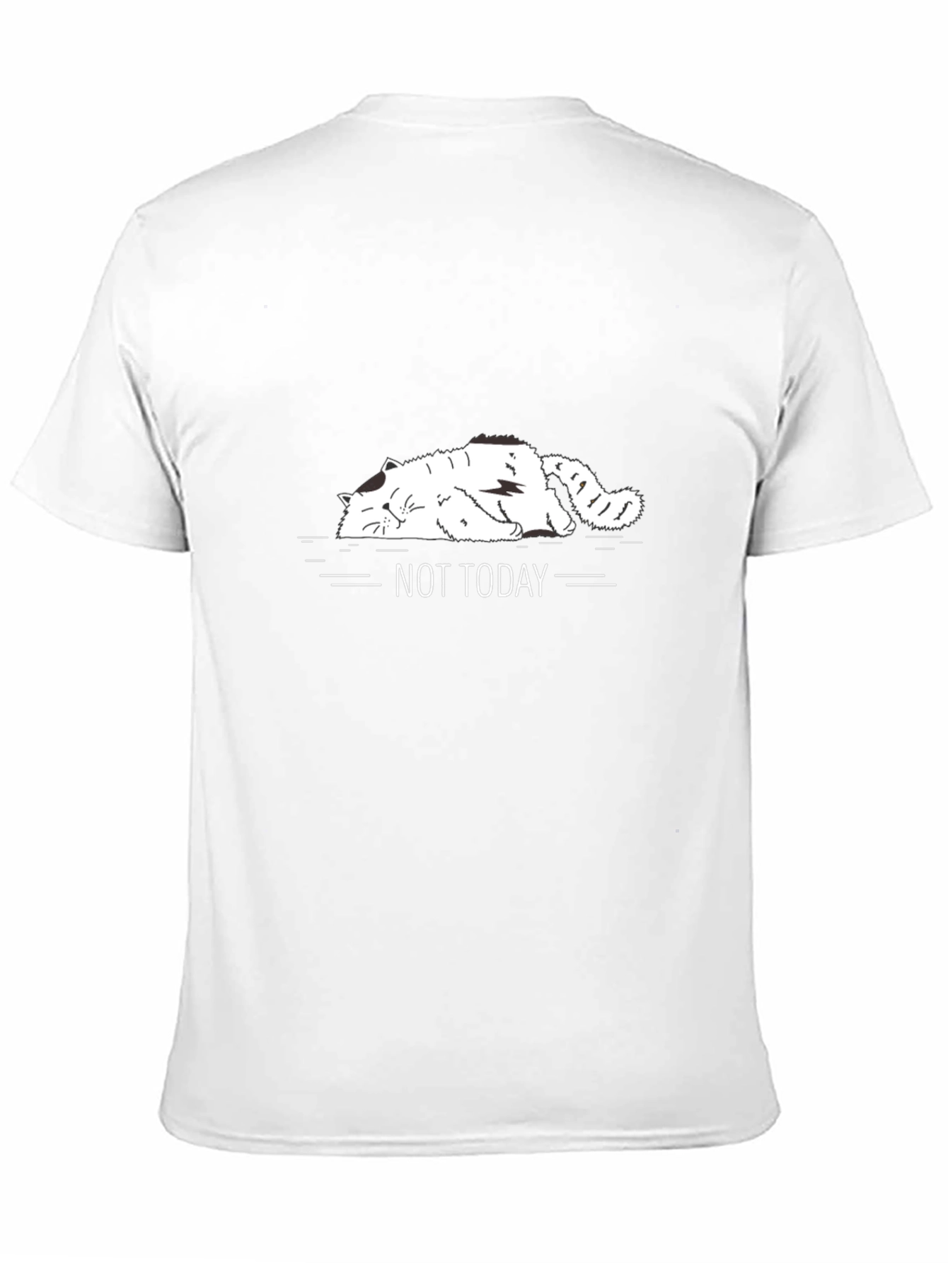 Not Today Cat Graphic Tee - Black