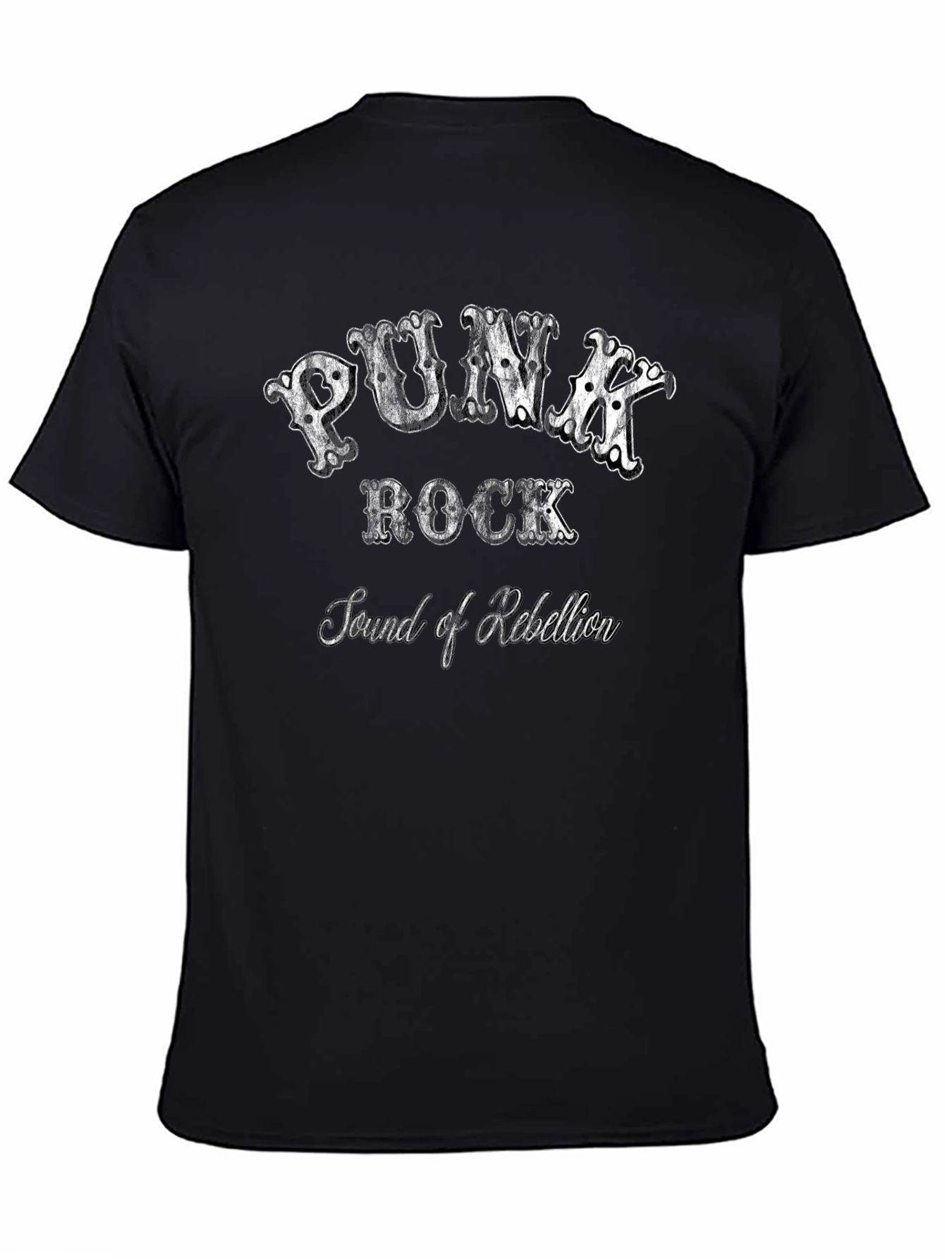 Punk Rock Sound of Rebellion Black Graphic Tee