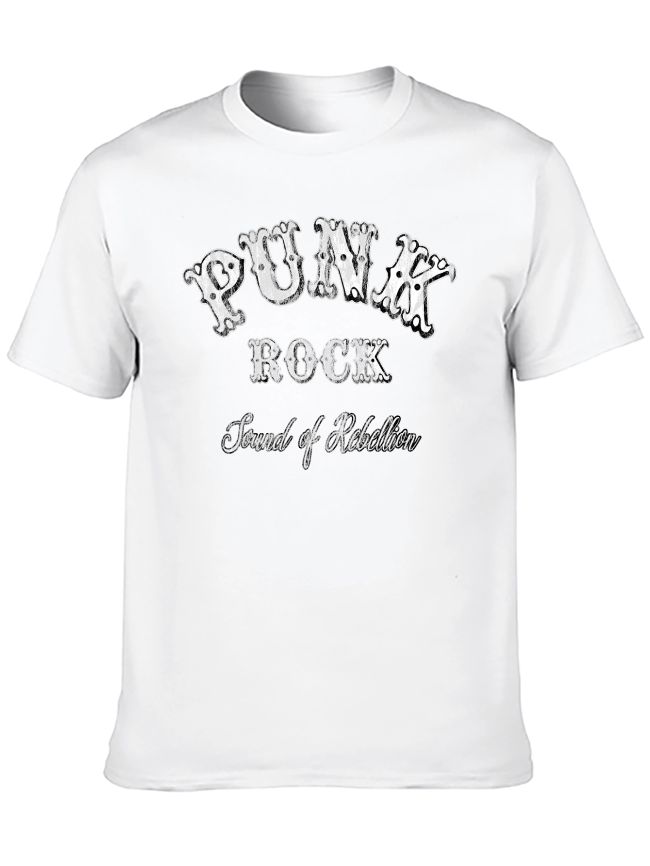 Punk Rock Sound of Rebellion Black Graphic Tee