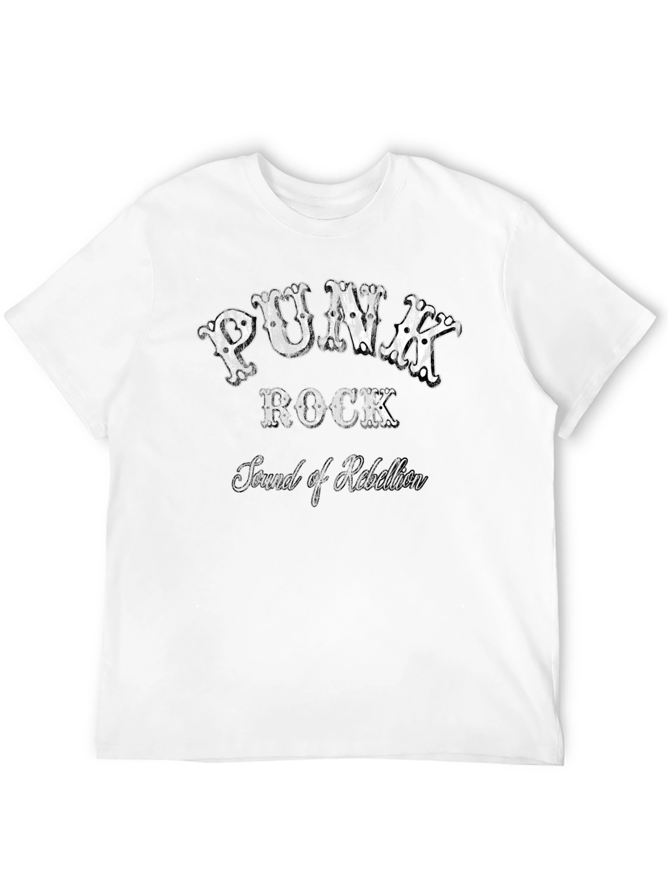 Punk Rock Sound of Rebellion Black Graphic Tee