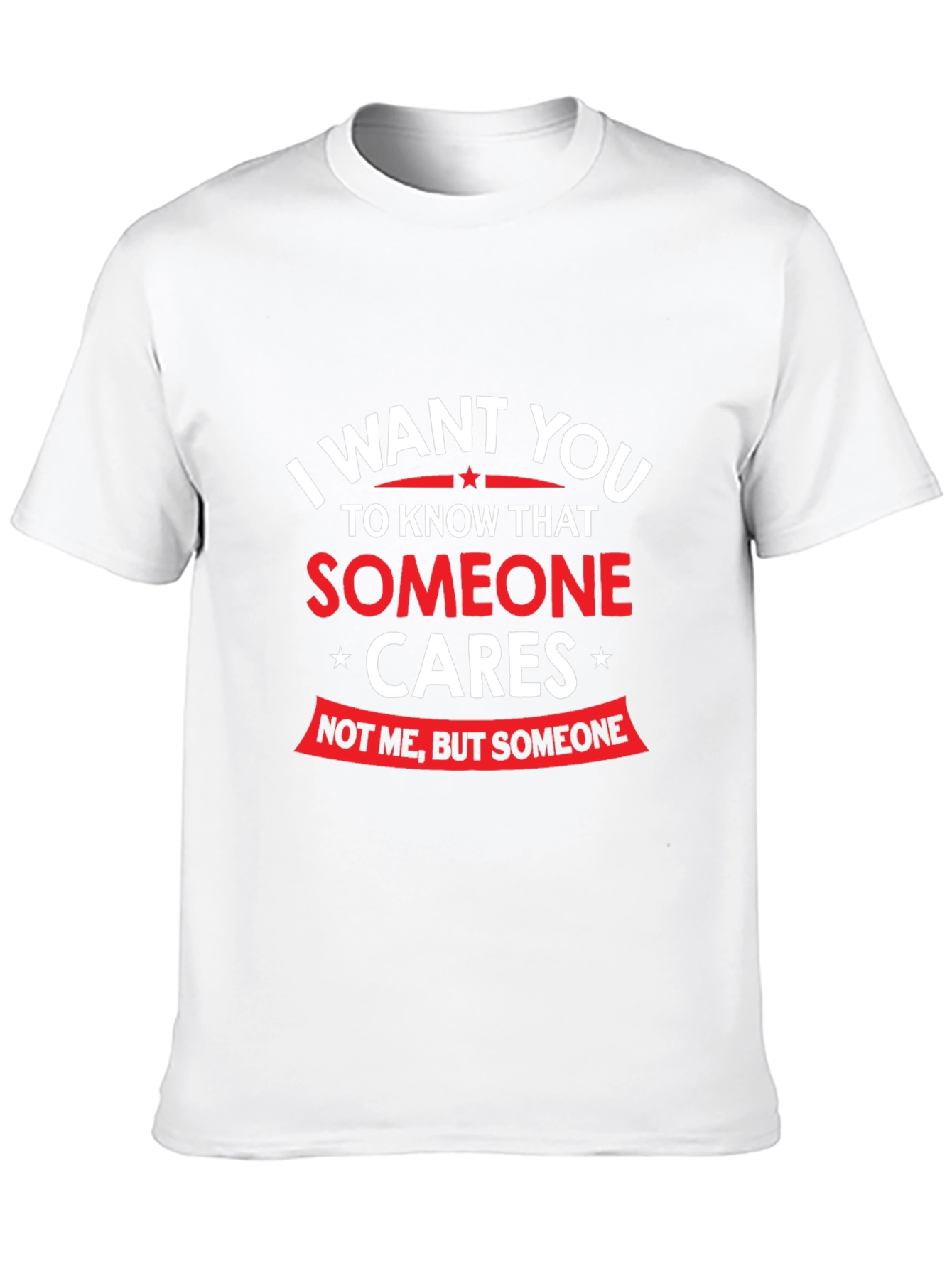 Humorous Someone Cares Graphic Tee - Black T-Shirt