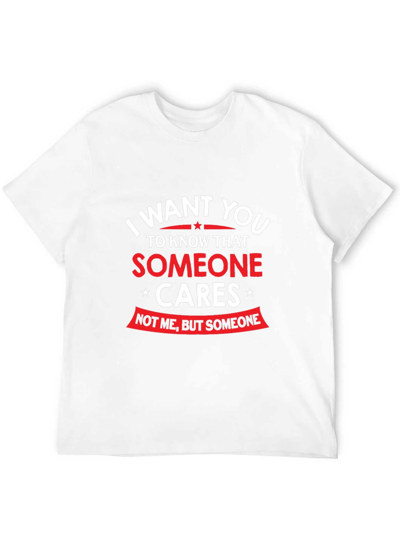 Humorous Someone Cares Graphic Tee - Black T-Shirt