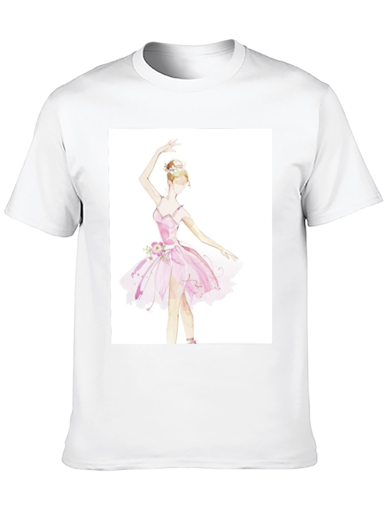 Ballerina Graphic Tee - Black Cotton T-Shirt
