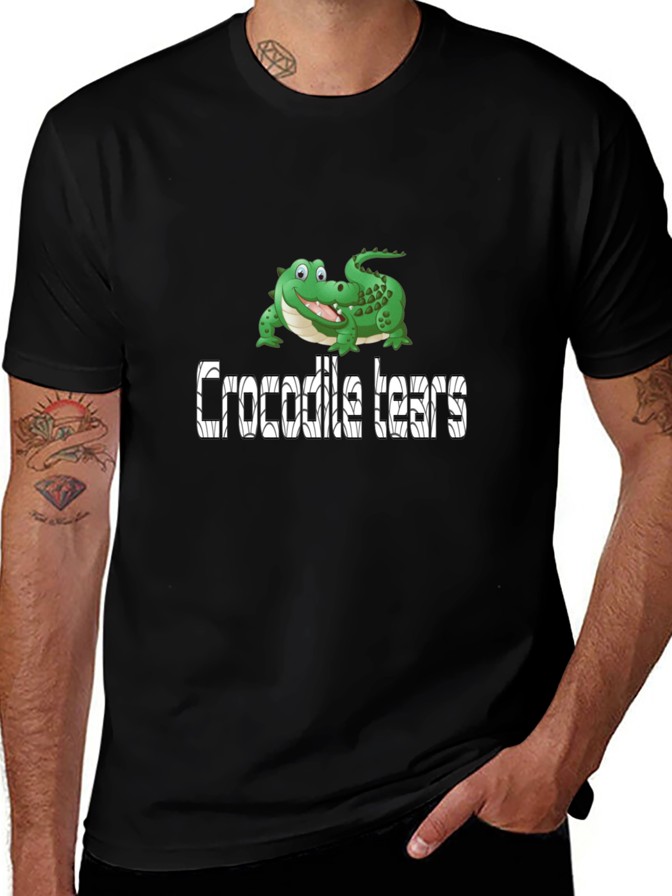 Crocodile Tears Graphic Tee - Funny Animal Humor