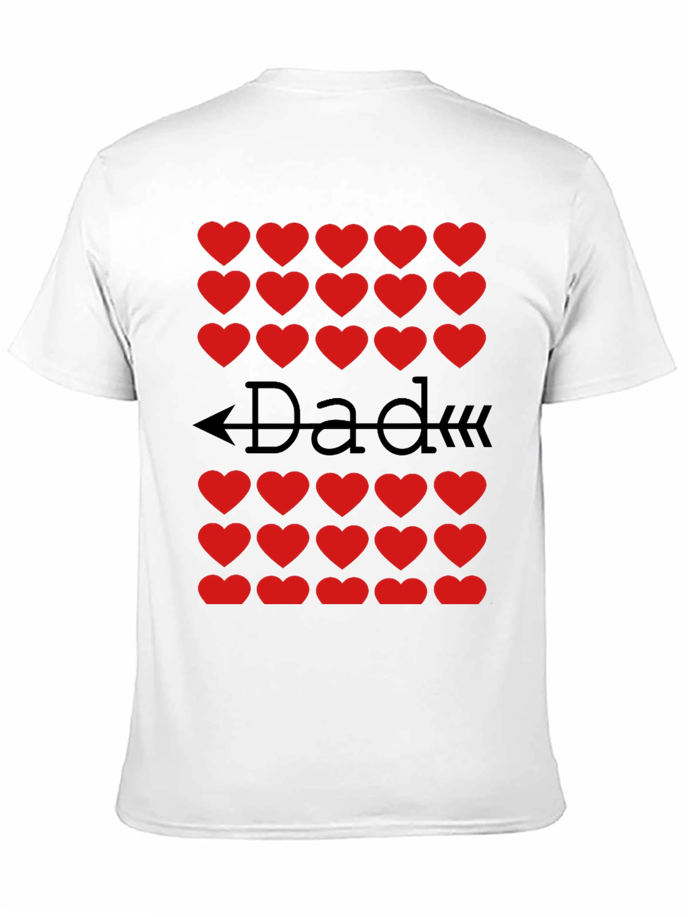 Dad Heart Arrow T-Shirt - Black Cotton Tee