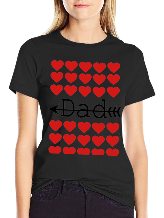 Dad Heart Arrow T-Shirt - Black Cotton Tee