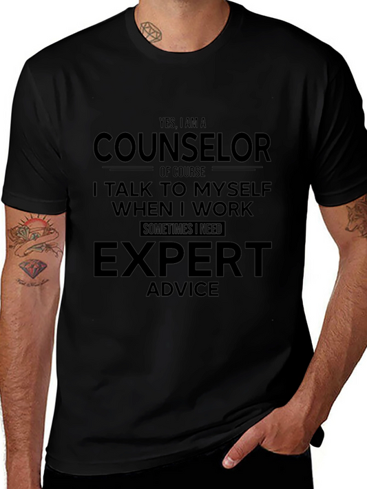 Counselor Expert Advice Graphic Tee - Black