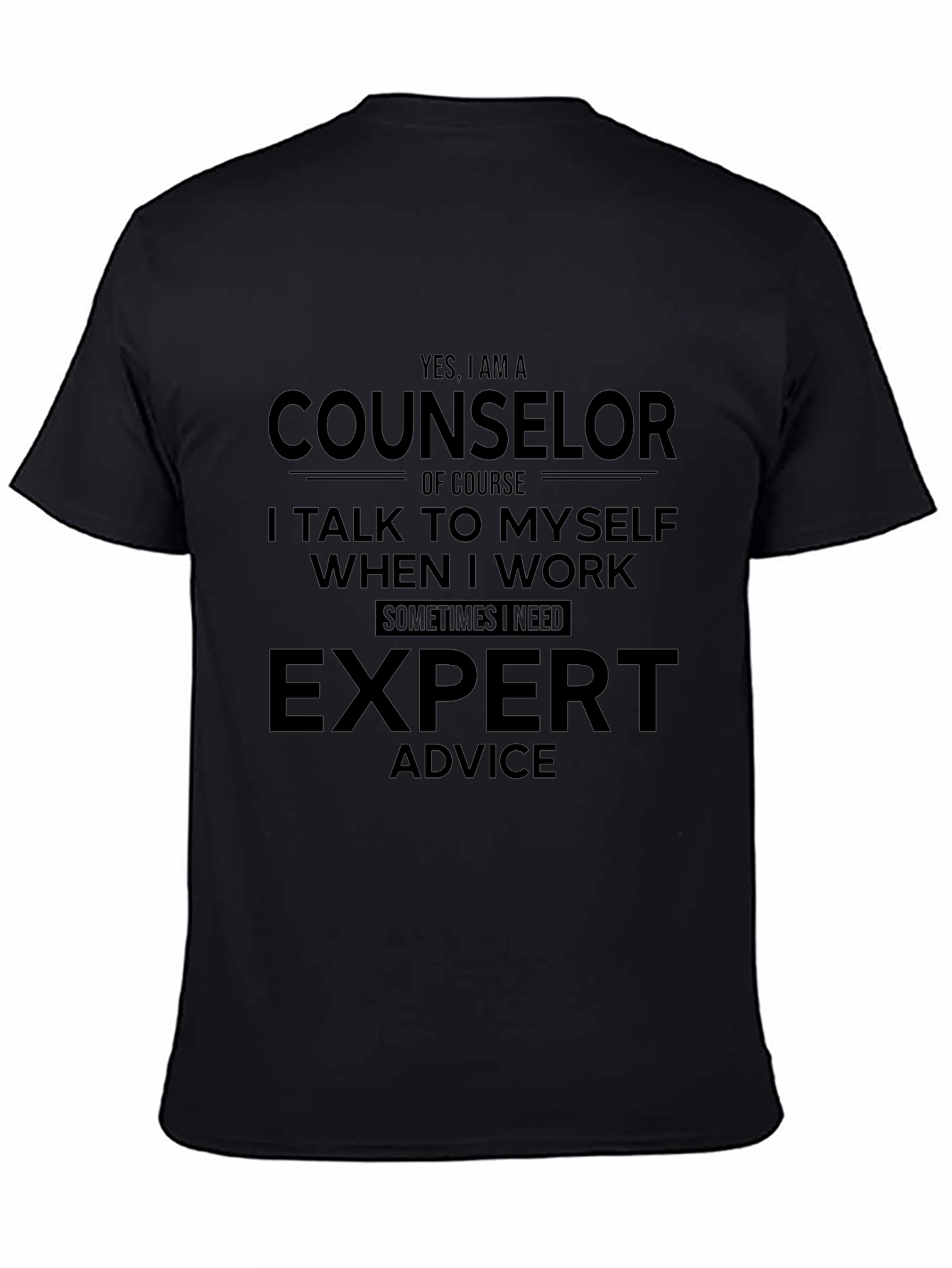Counselor Expert Advice Graphic Tee - Black