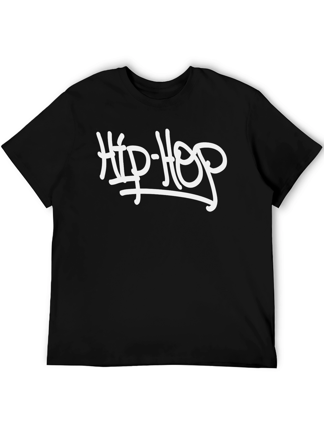 Hip-Hop Graphic T-Shirt - Black