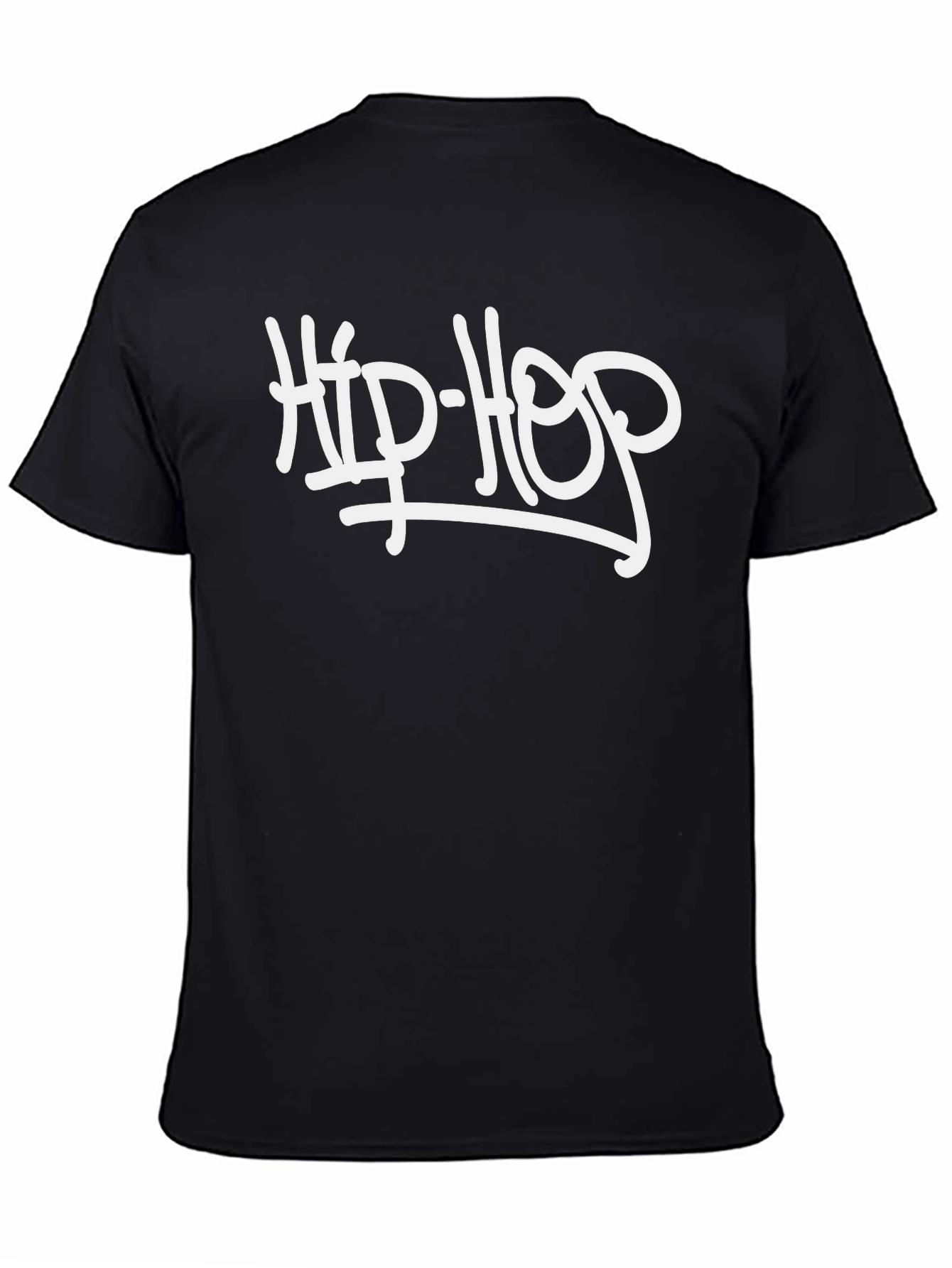 Hip-Hop Graphic T-Shirt - Black