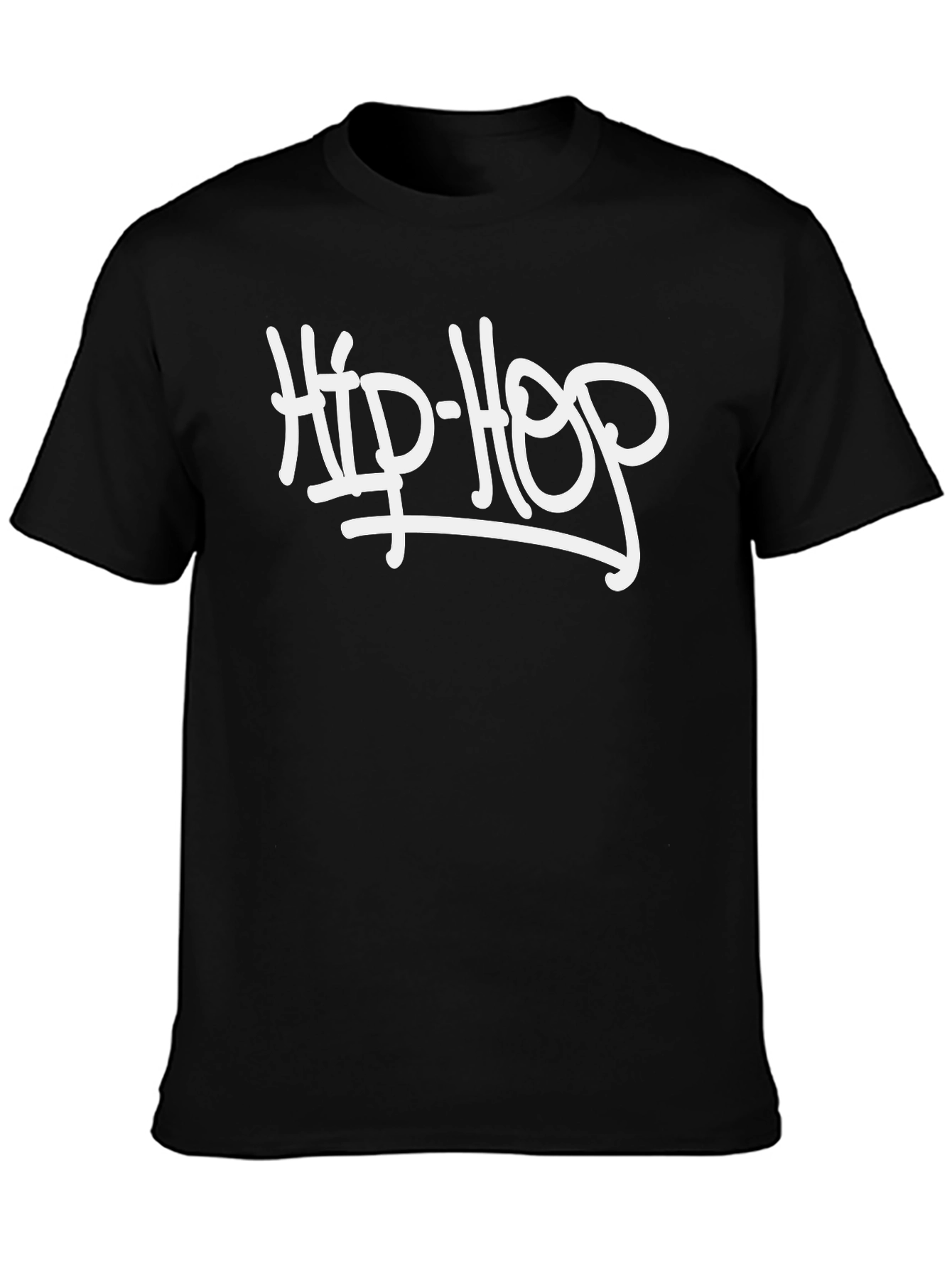 Hip-Hop Graphic T-Shirt - Black