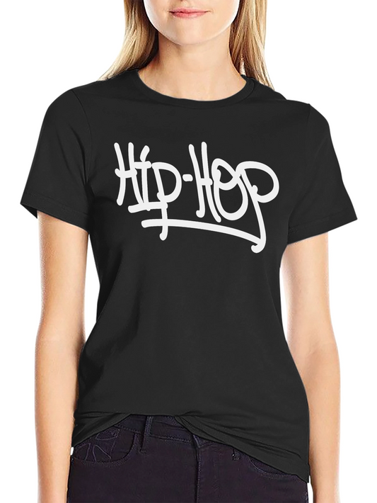 Hip-Hop Graphic T-Shirt - Black