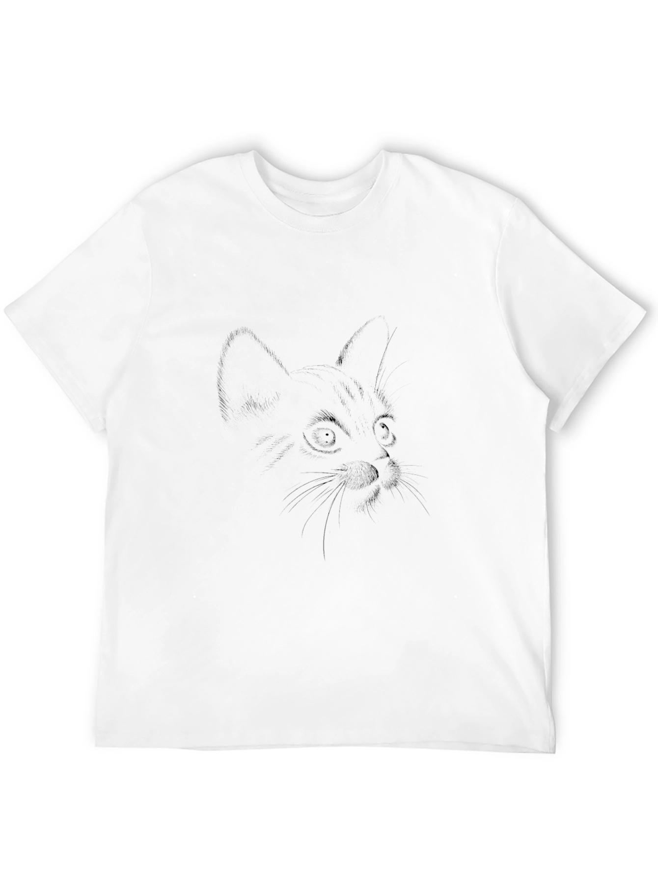 Black Cat Sketch Mens Tee