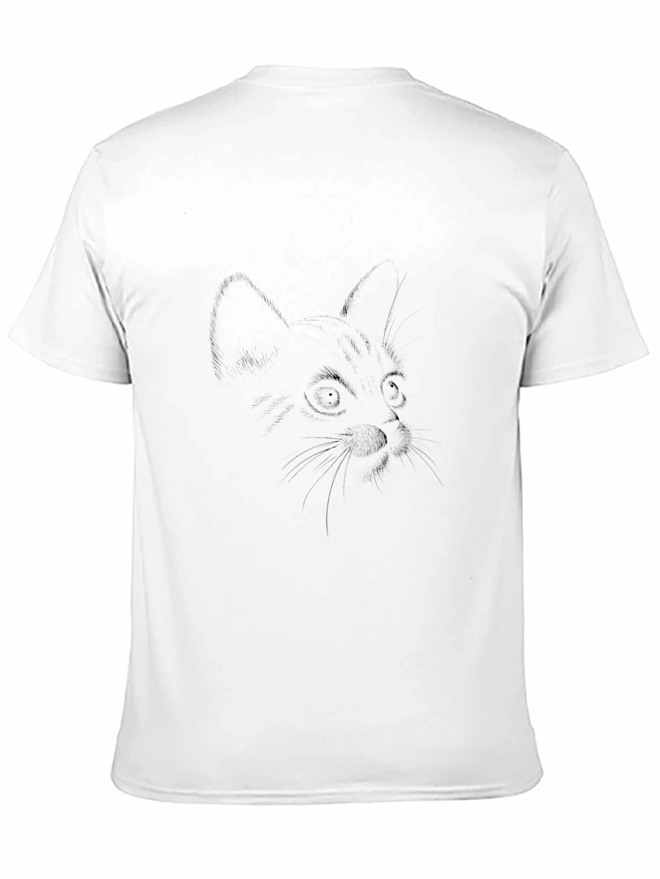 Black Cat Sketch Mens Tee