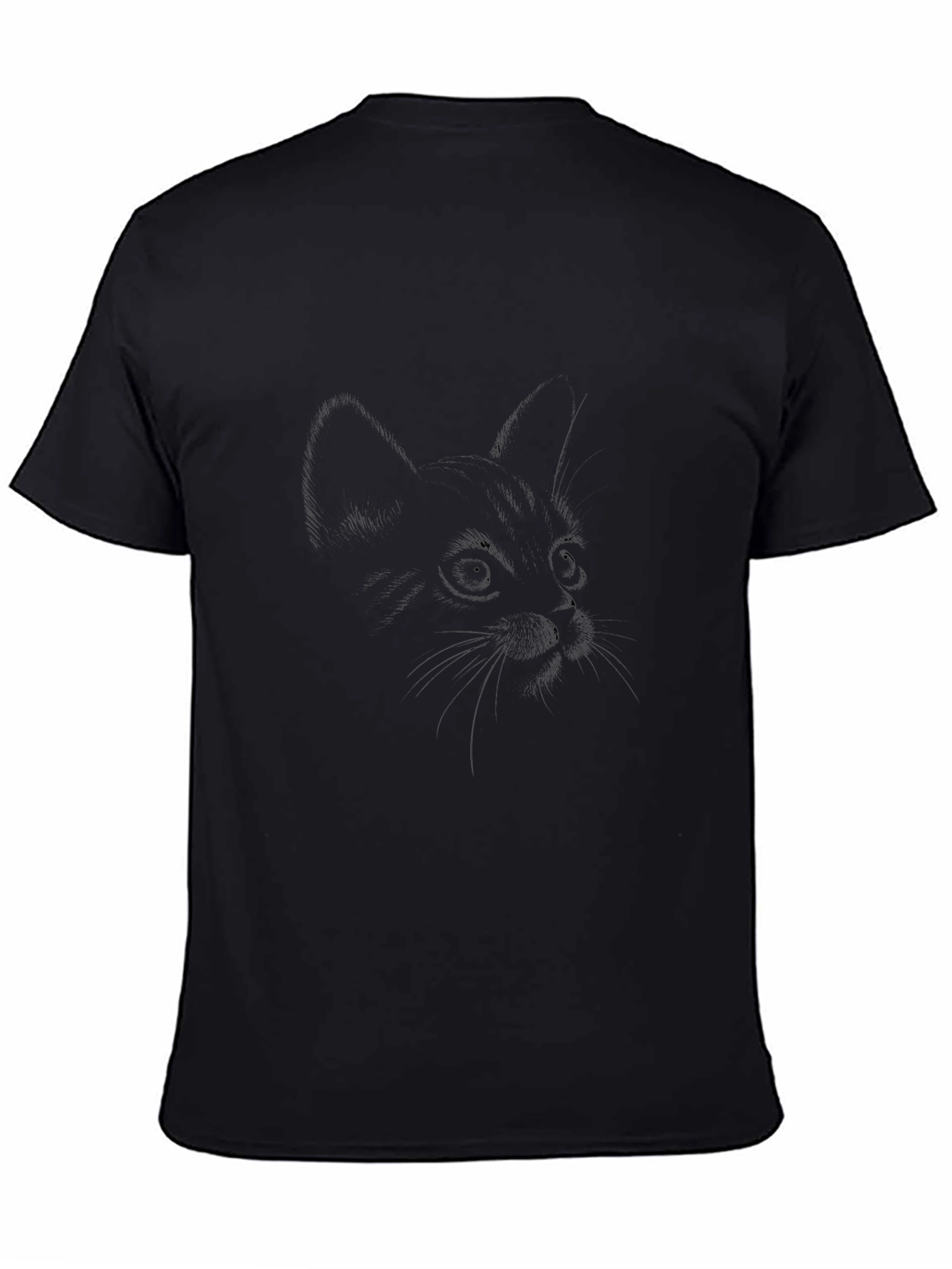 Black Cat Sketch Mens Tee