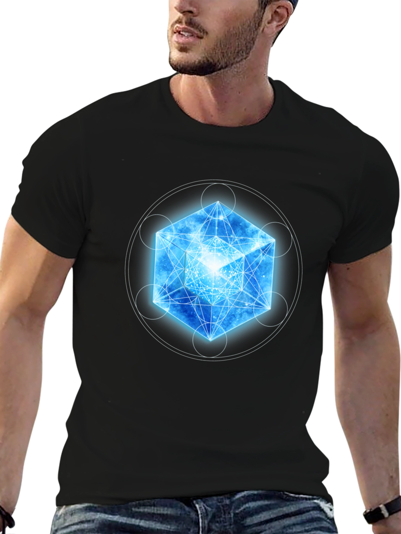Geometric Cube T-Shirt - Unique Design