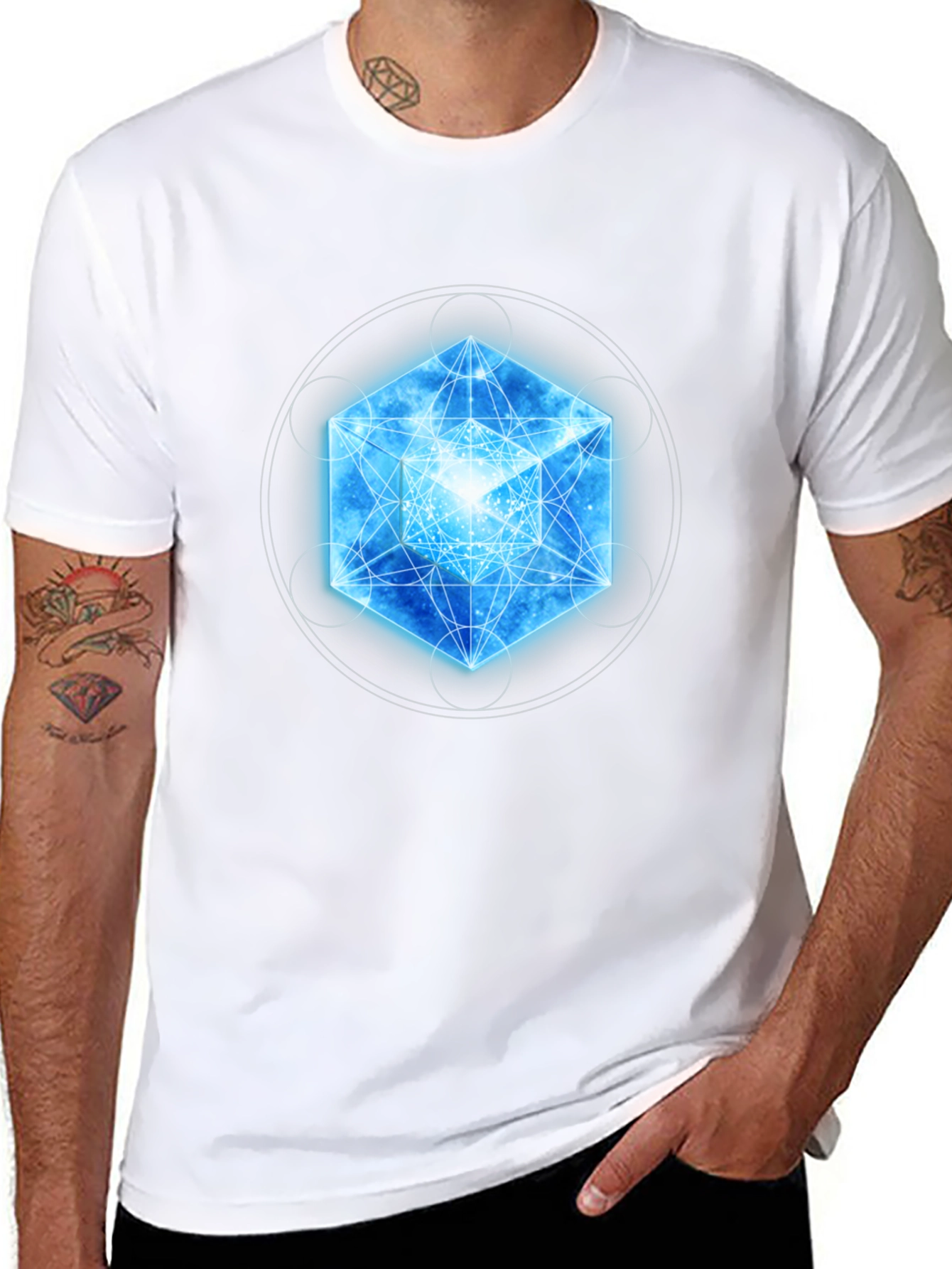 Geometric Cube T-Shirt - Unique Design