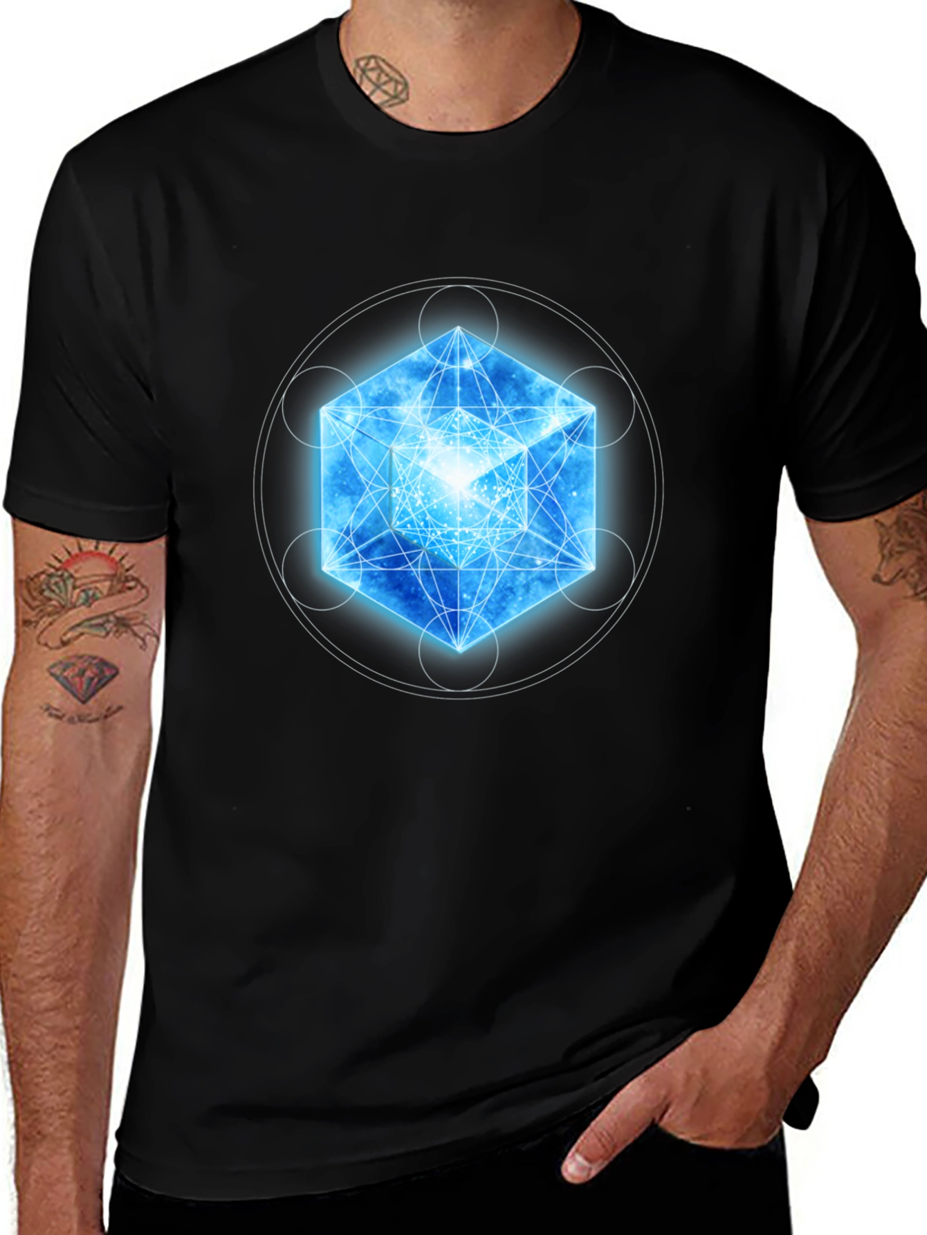 Geometric Cube T-Shirt - Unique Design