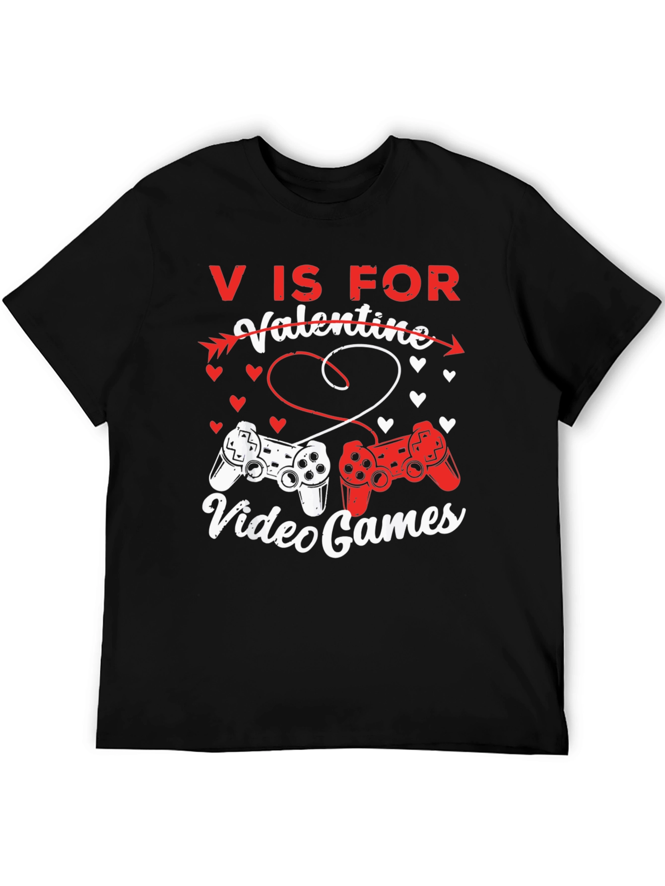 V is for Valentine Video Games T-Shirt