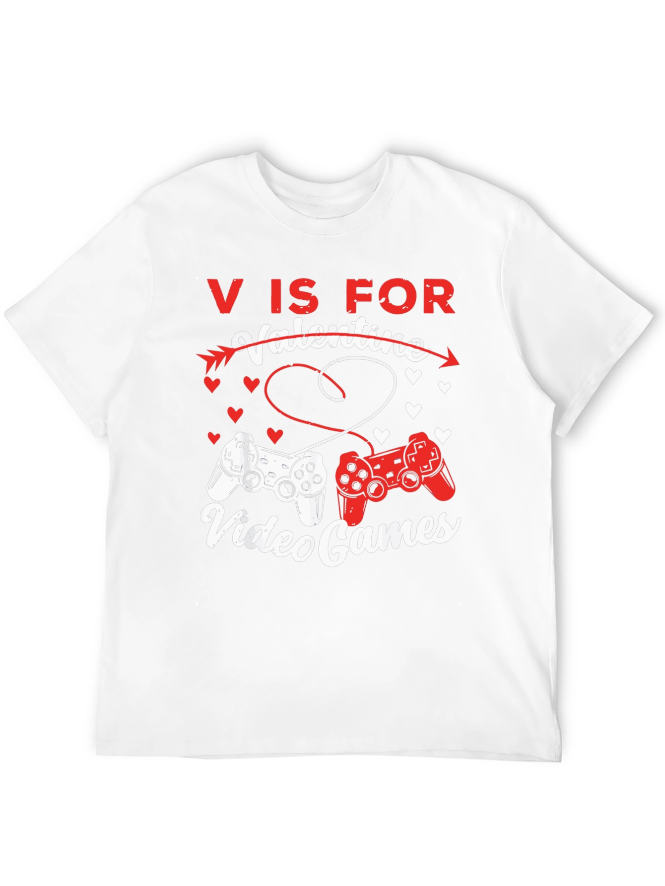 V is for Valentine Video Games T-Shirt