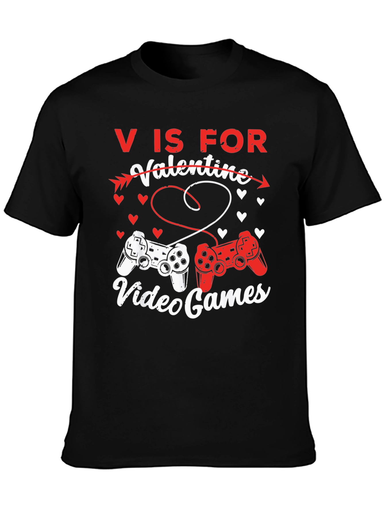 V is for Valentine Video Games T-Shirt