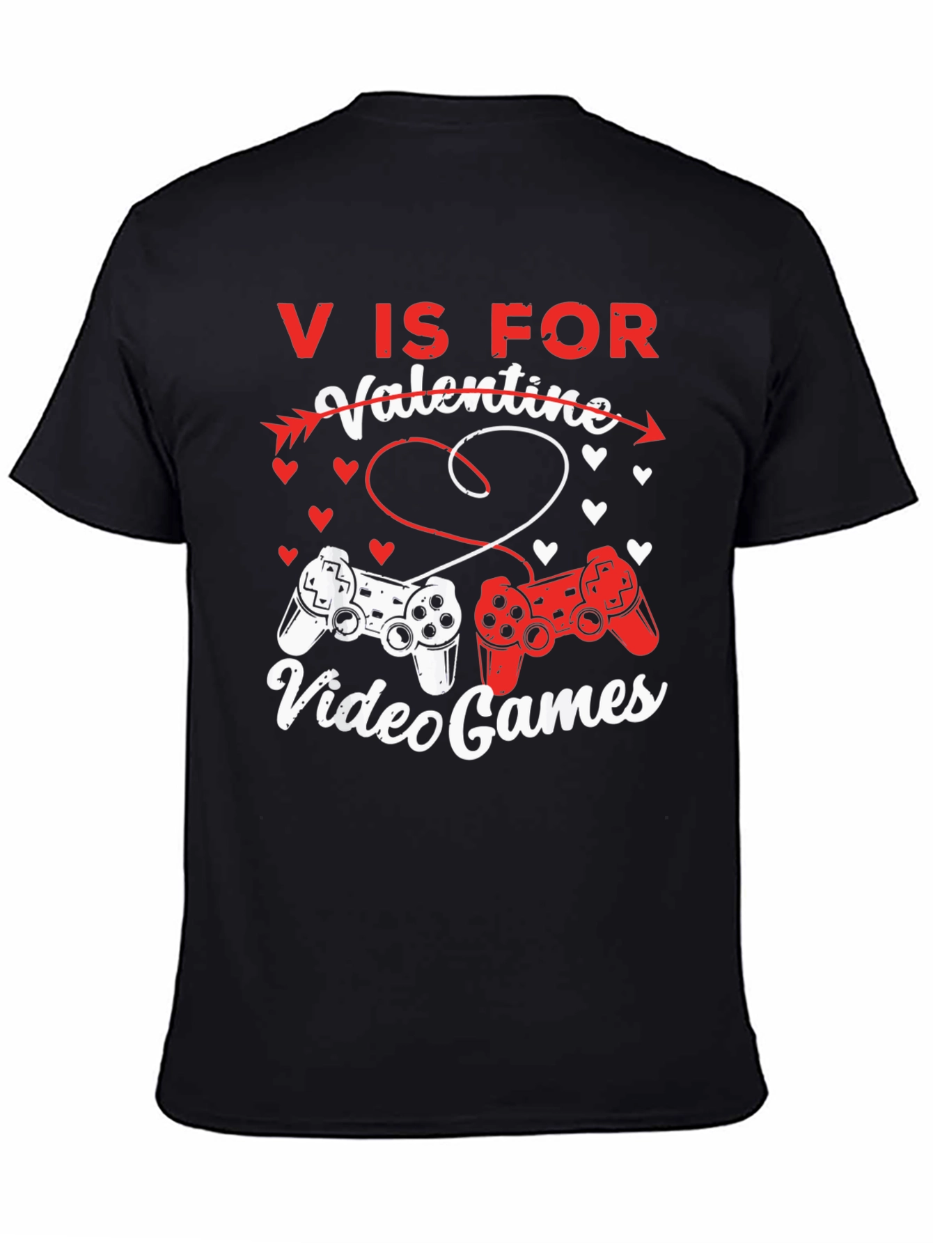 V is for Valentine Video Games T-Shirt