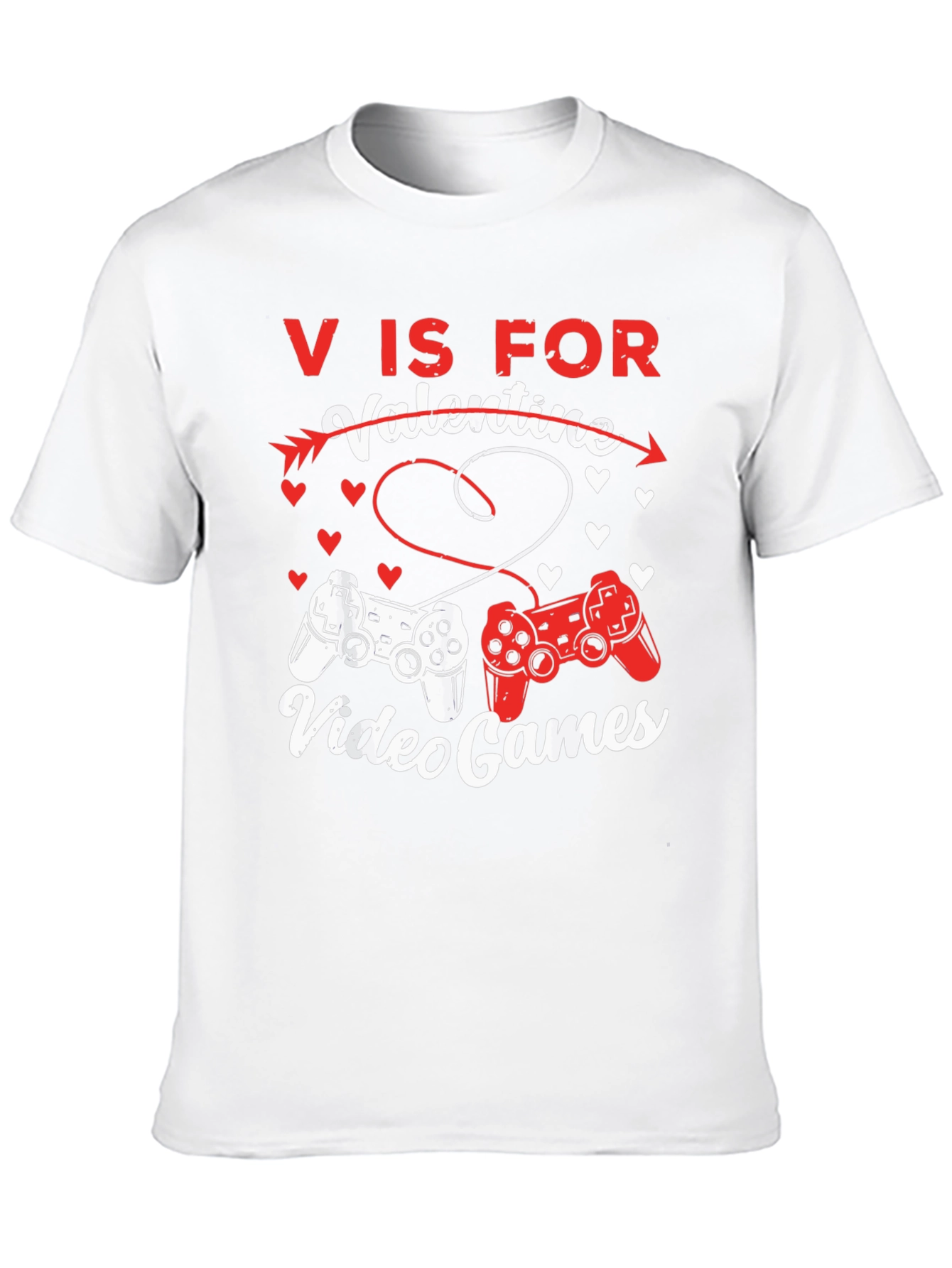 V is for Valentine Video Games T-Shirt