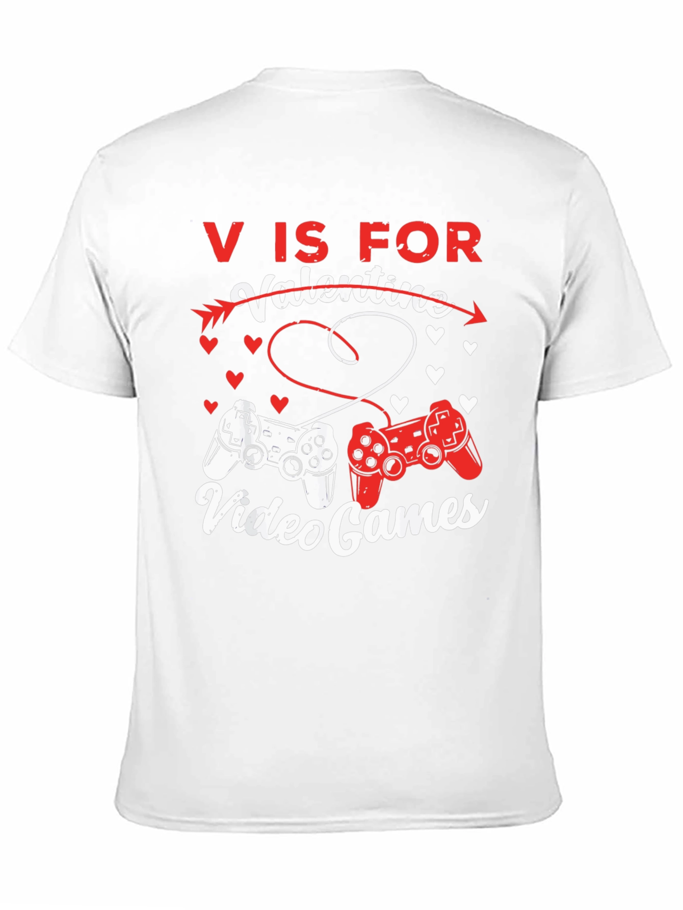V is for Valentine Video Games T-Shirt