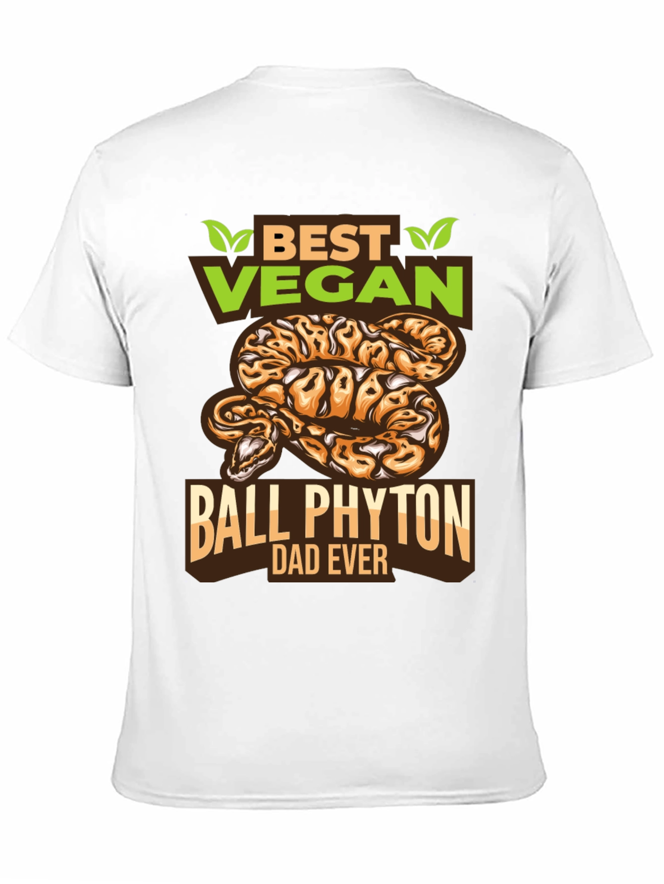 Vegan Ball Python Dad Ever Graphic T-Shirt