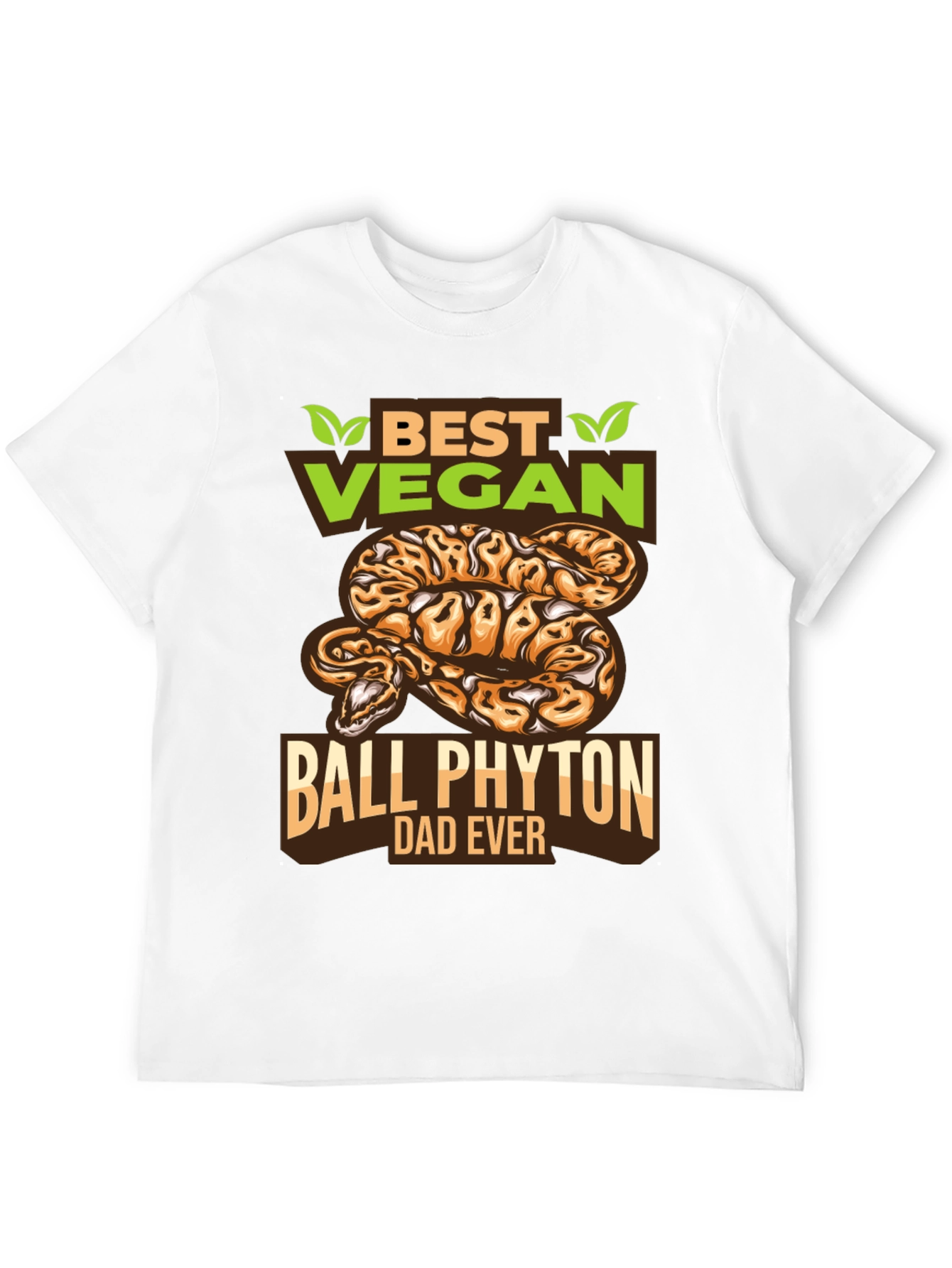 Vegan Ball Python Dad Ever Graphic T-Shirt