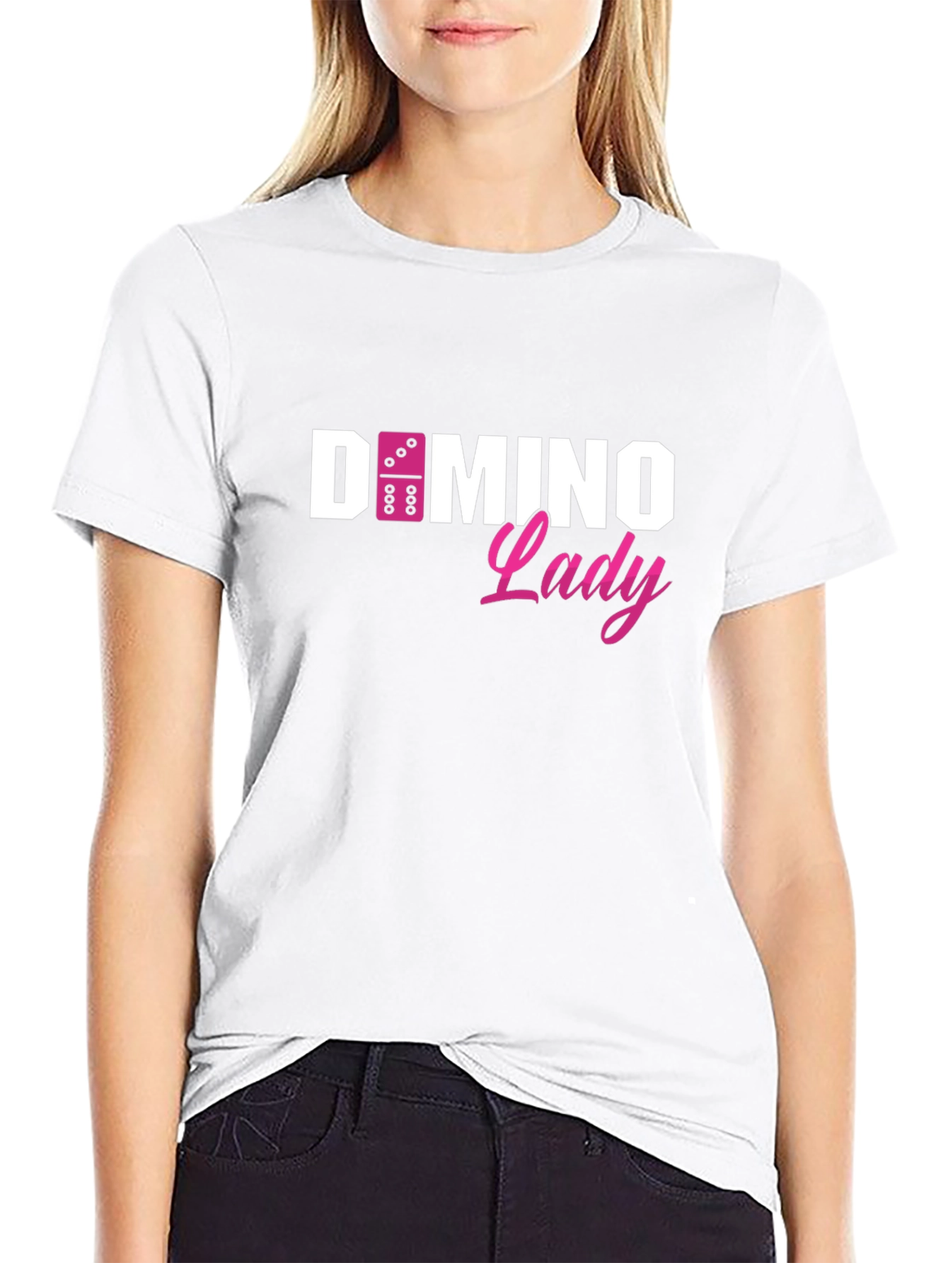 Domino Lady Graphic T-Shirt - Unique & Stylish Design