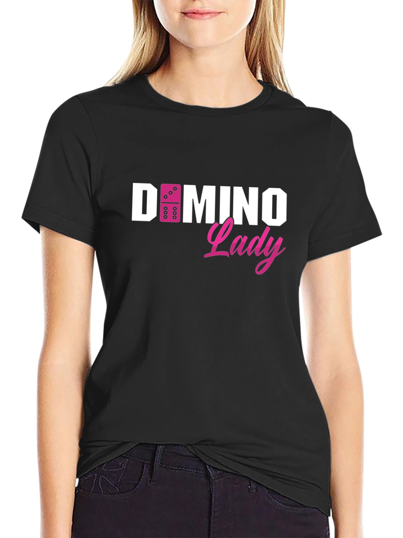 Domino Lady Graphic T-Shirt - Unique & Stylish Design