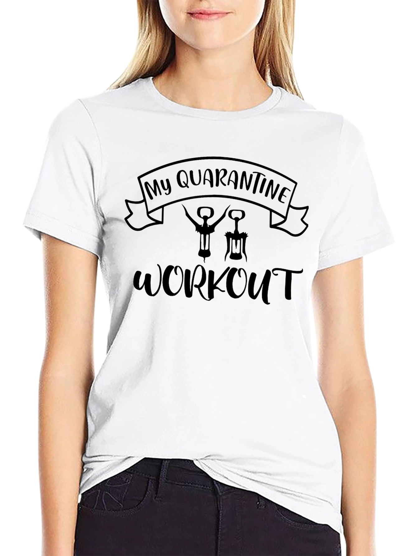 Quarantine Workout Graphic T-Shirt