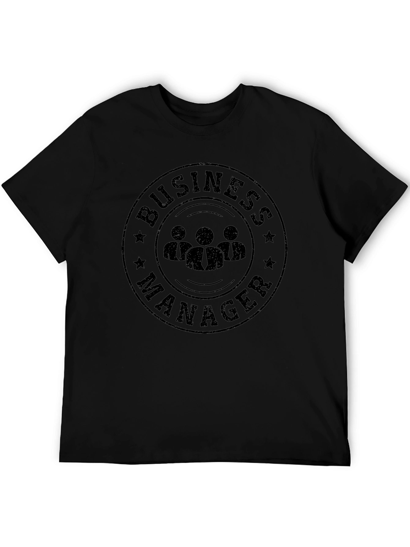 Business Manager Graphic T-Shirt - Black Crew Neck