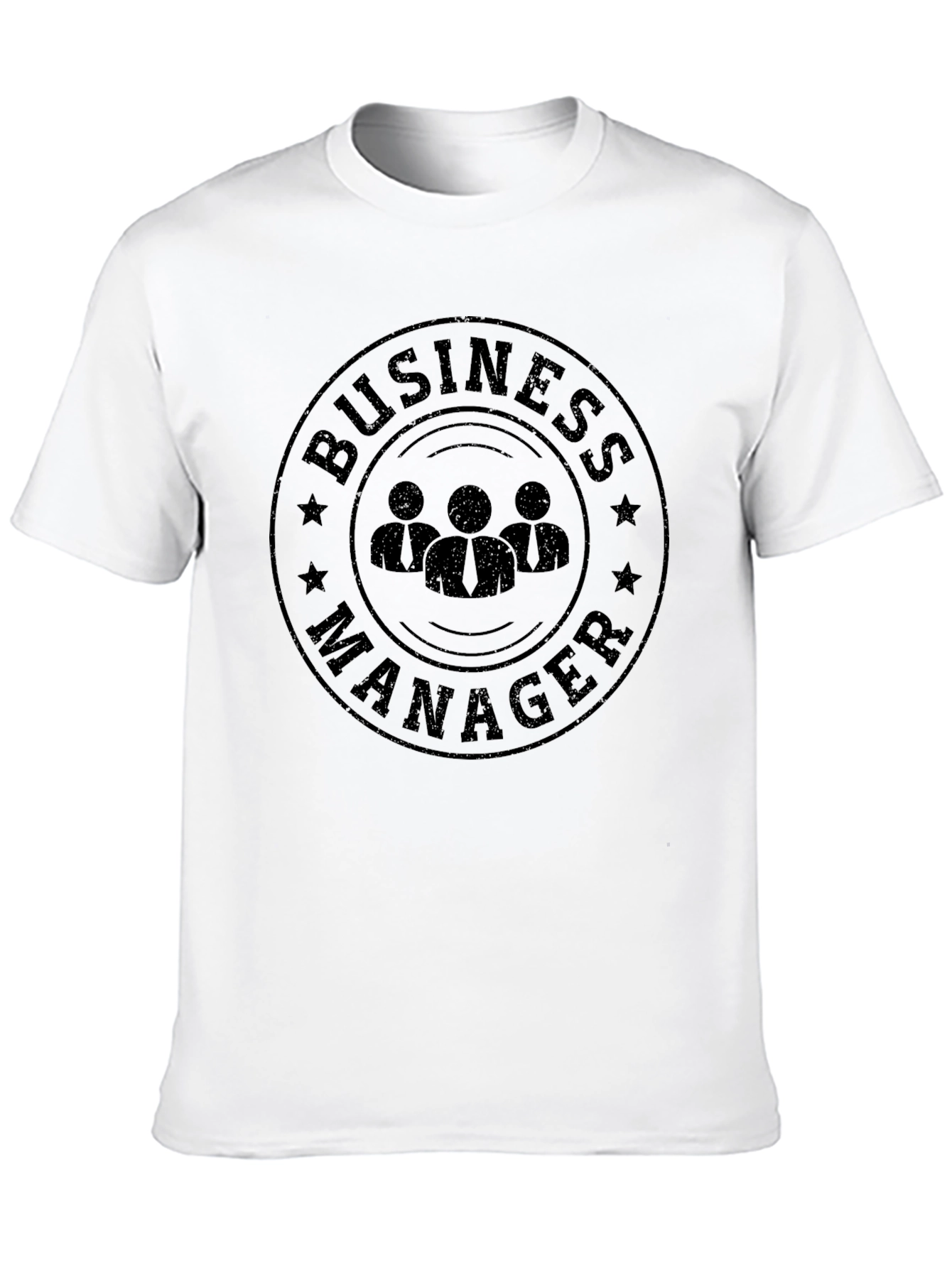 Business Manager Graphic T-Shirt - Black Crew Neck