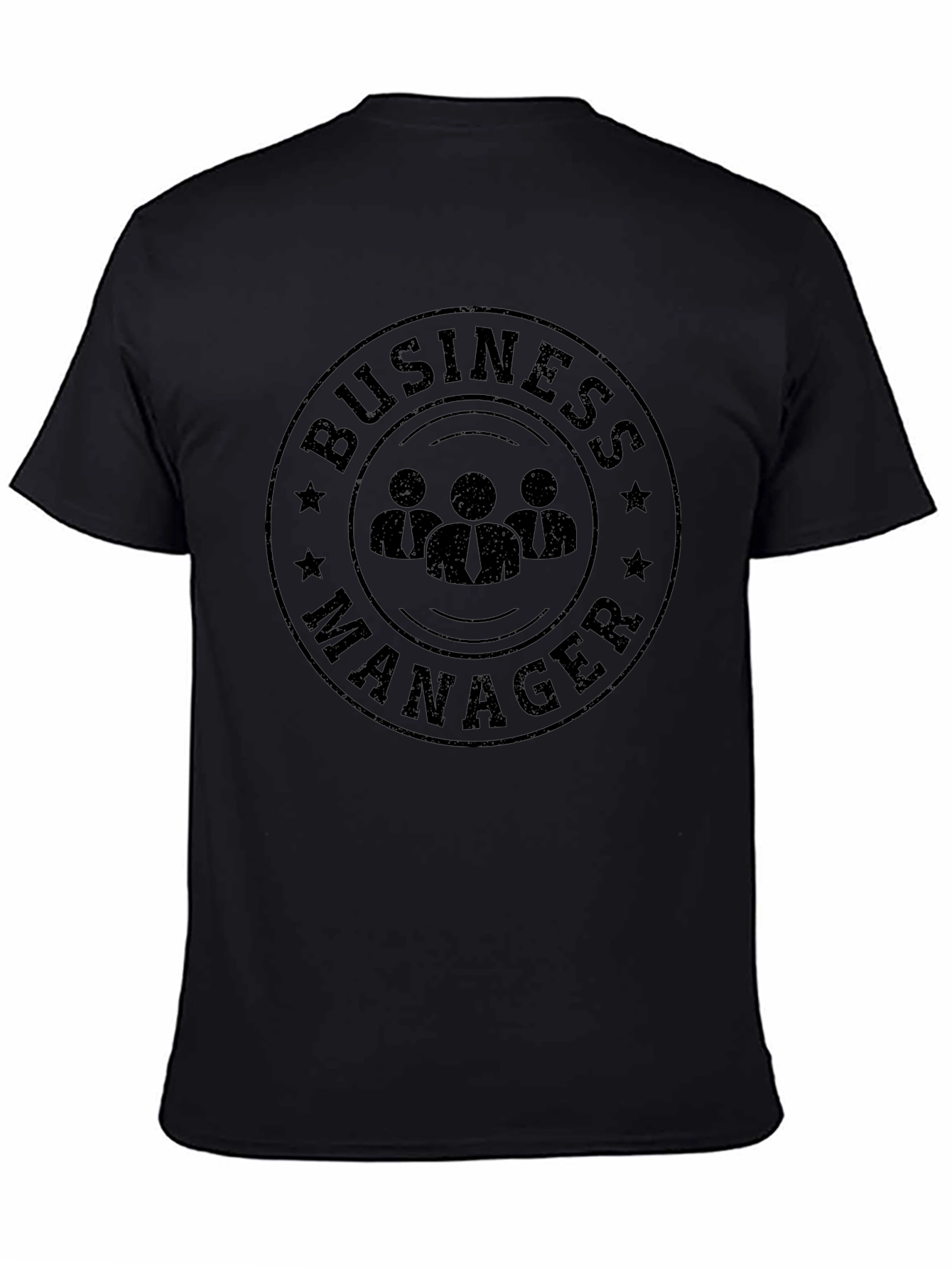 Business Manager Graphic T-Shirt - Black Crew Neck
