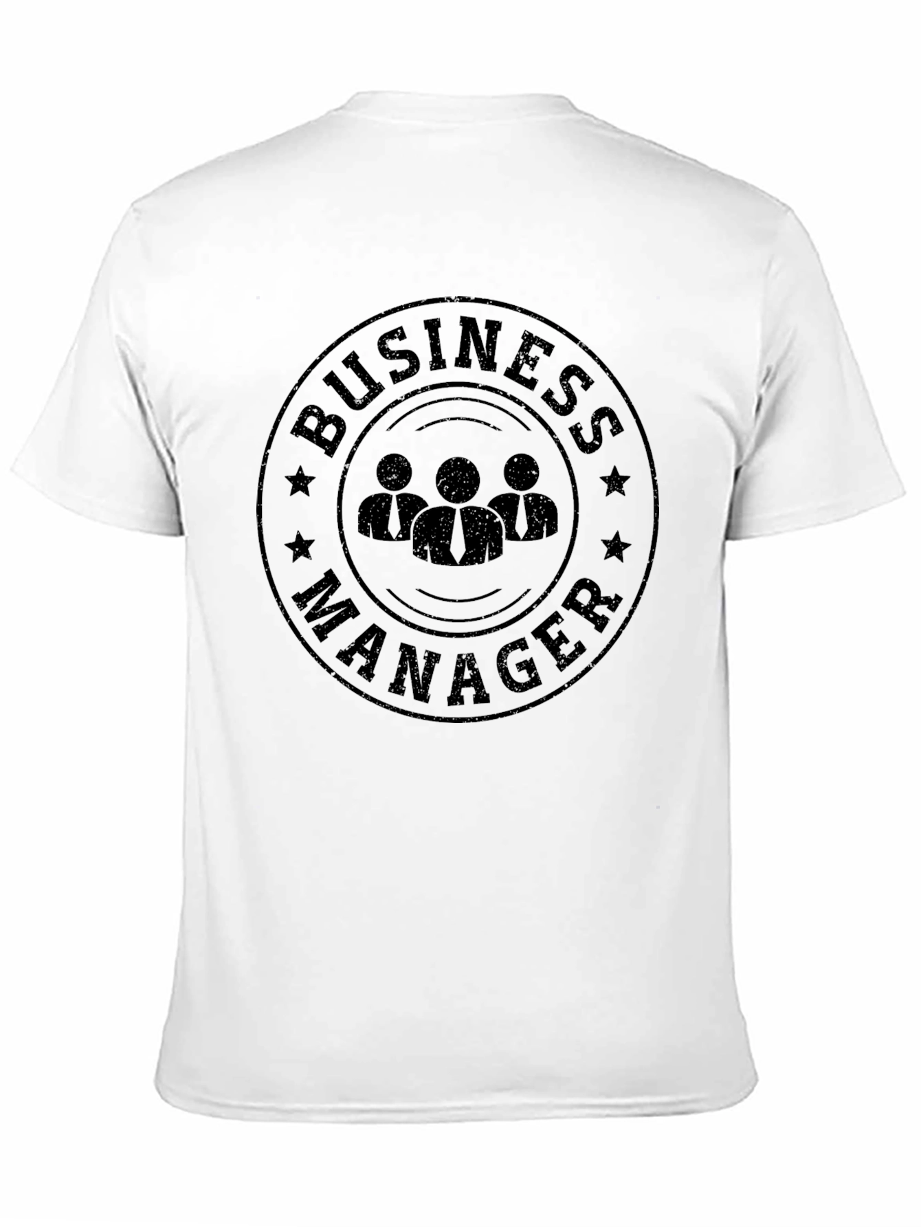 Business Manager Graphic T-Shirt - Black Crew Neck