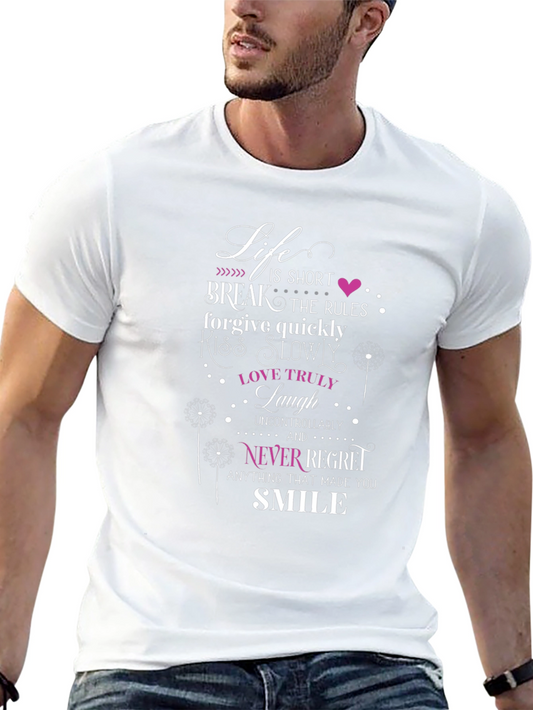 Inspirational Life Motto Black T-Shirt